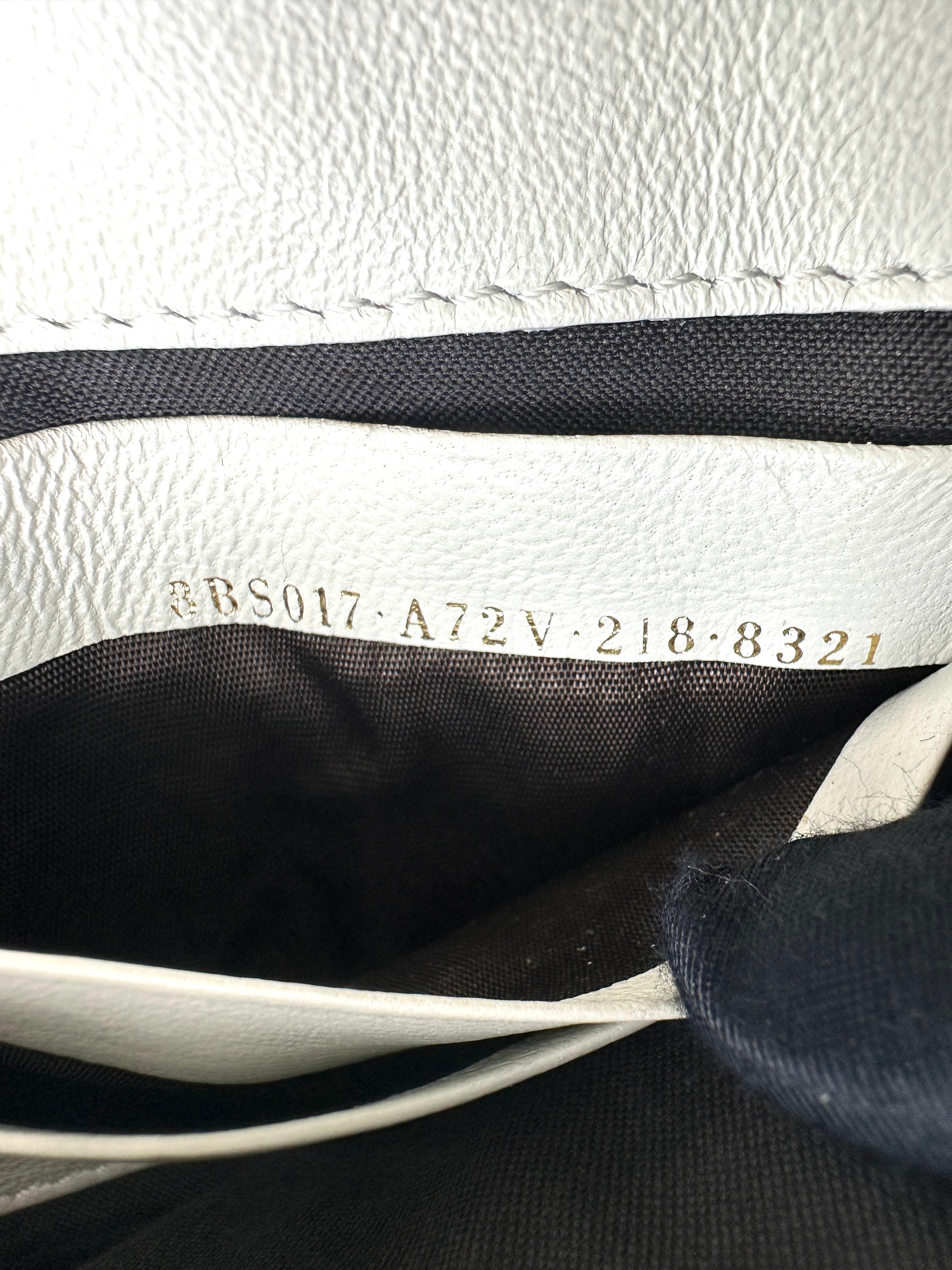 Fendi Baguette White Embossed FF Leather Shoulder Bag With Gold Hardware IRIS194