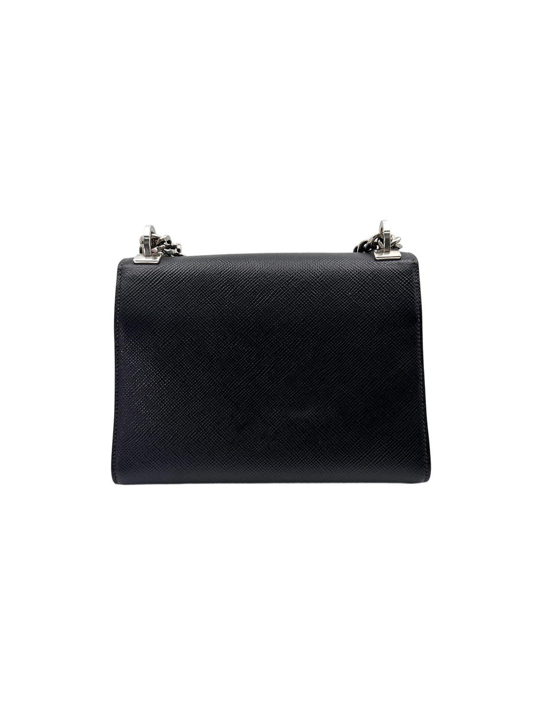 Prada Monochrome Black Saffiano Lux Wallet On Chain PR292