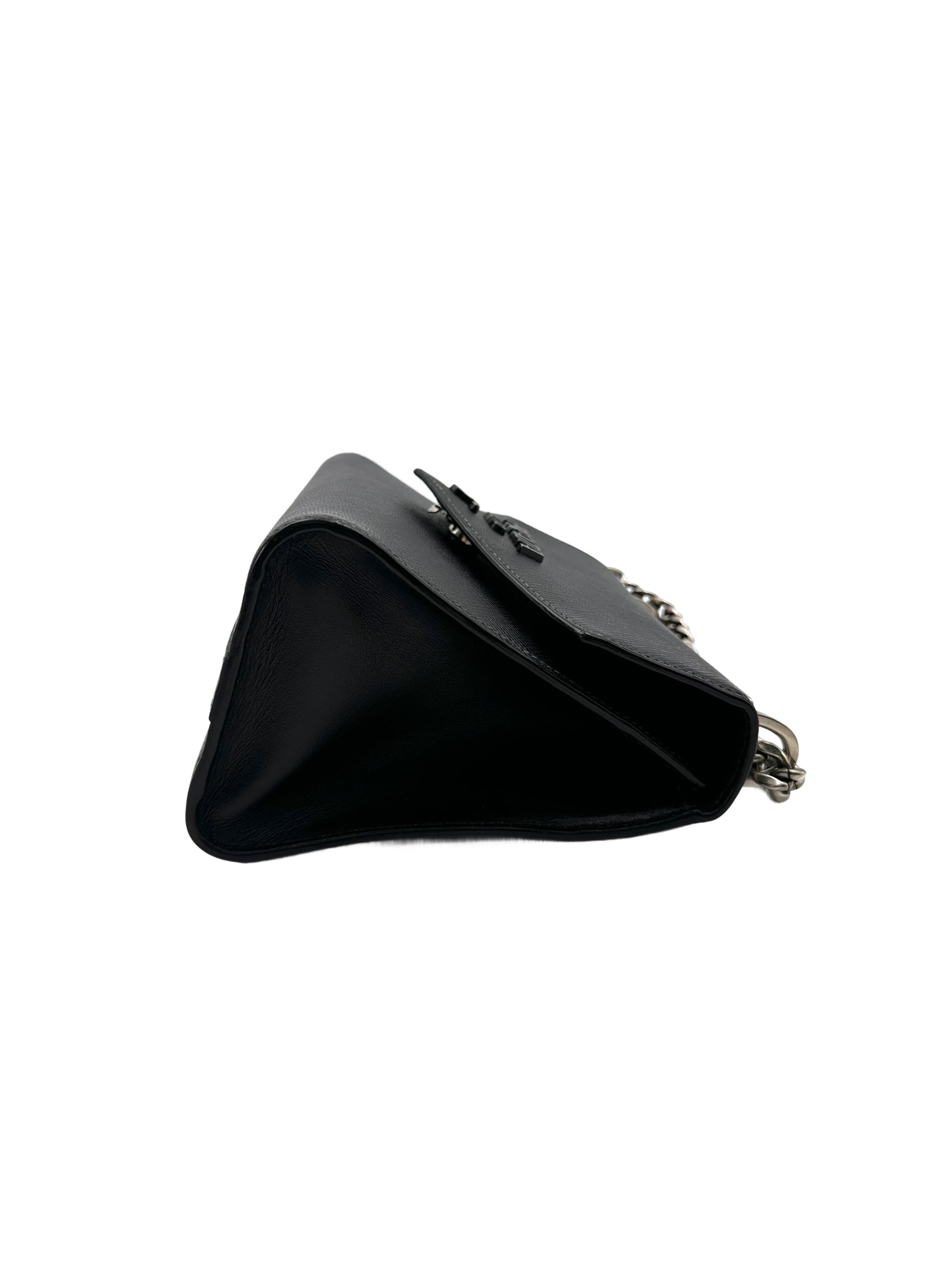 Prada Monochrome Black Saffiano Lux Wallet On Chain PR292