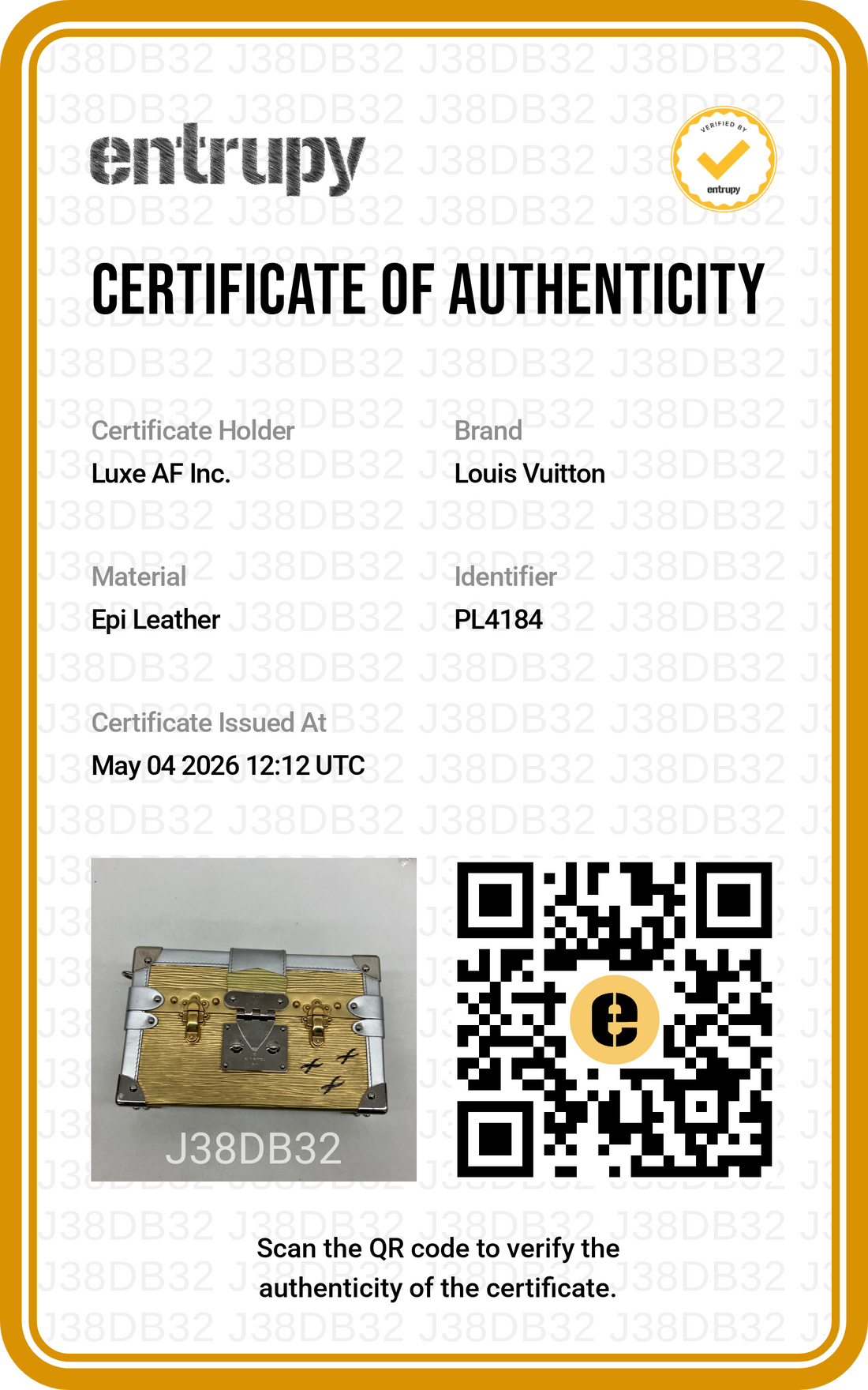 Louis Vuitton Petite Malle Metallic Gold/Silver Epi Leather Shoulder Bag LV2535