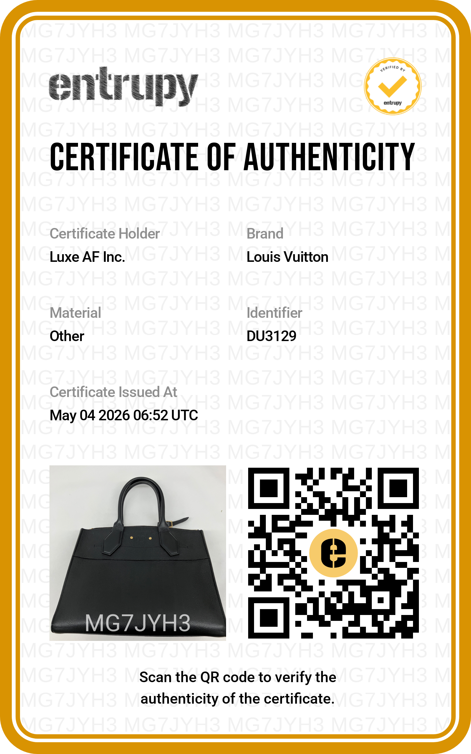 Louis Vuitton City Steamer PM Black Grained Leather Handle Bag LV2529