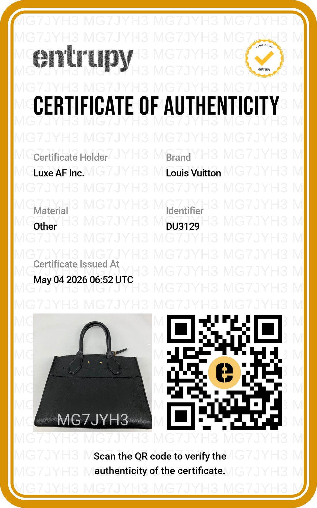 Louis Vuitton City Steamer PM Black Grained Leather Handle Bag LV2529