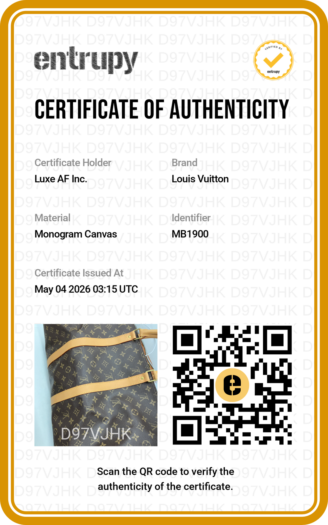 Louis Vuitton Keepall Monogram Canvas Handle Bag LV2523