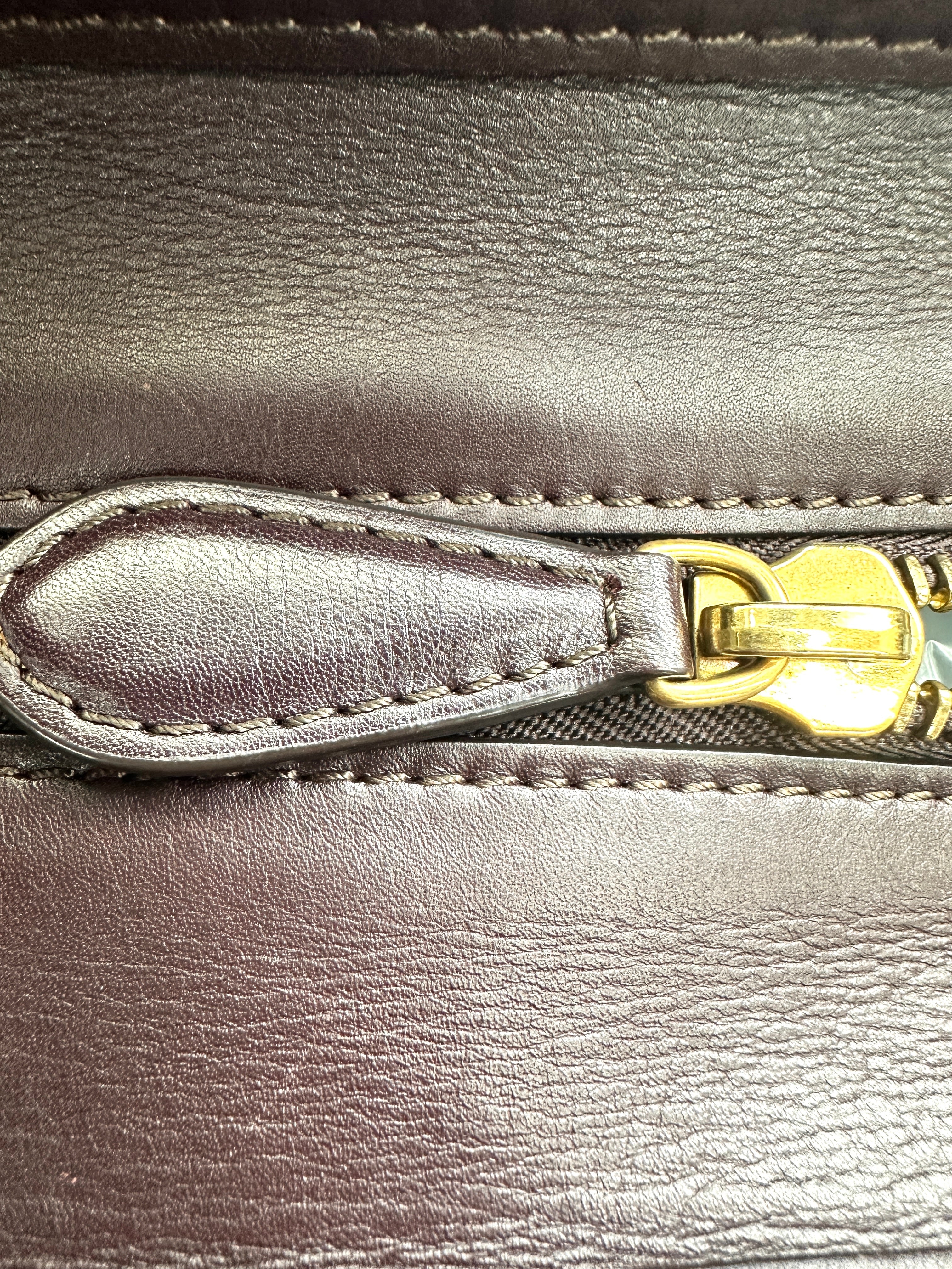 Celine Luggage Green Leather Large Size Handle Bag CE155