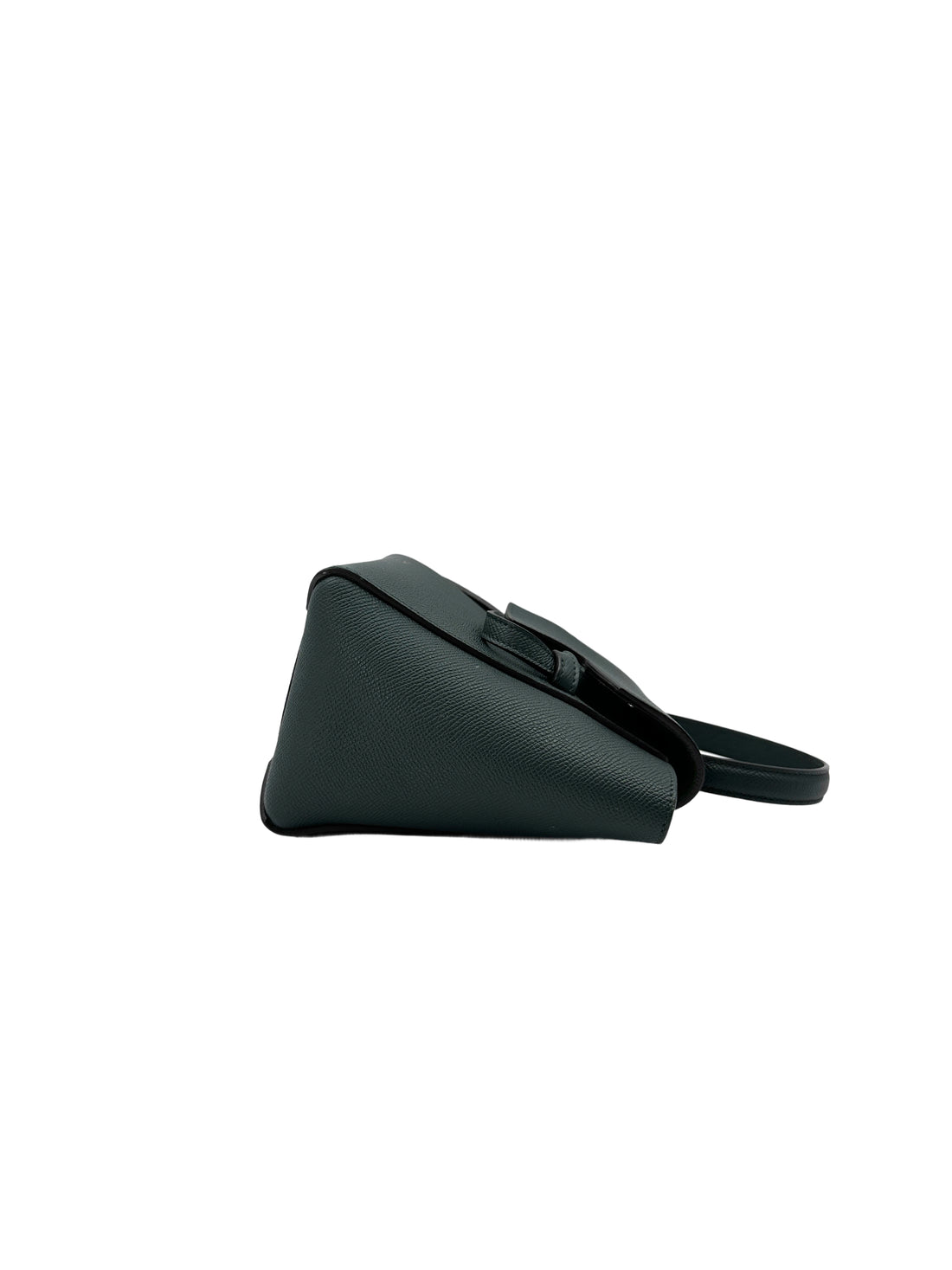 Celine Dark Green Leather Belt Handle Bag CE156