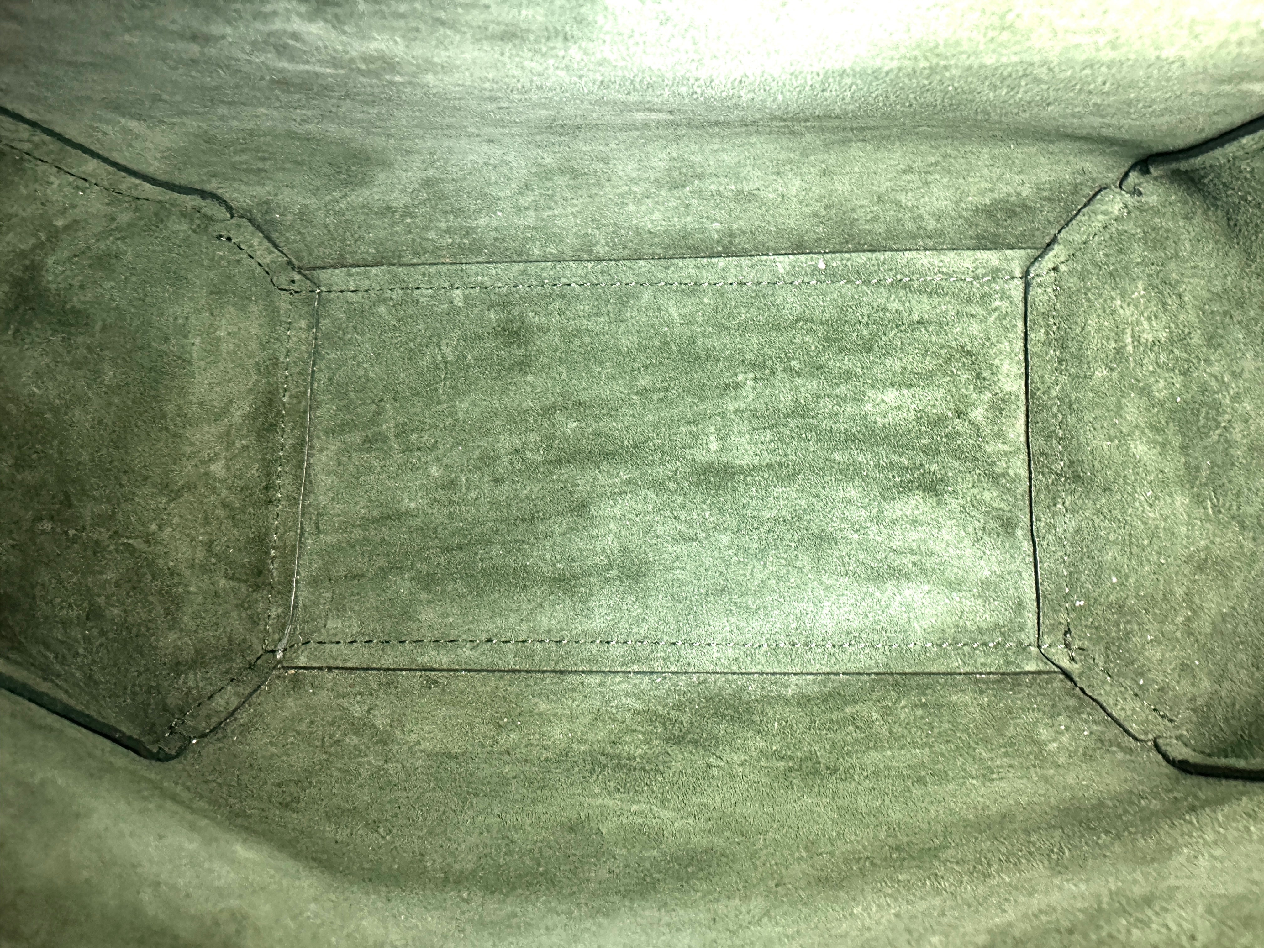 Celine Dark Green Leather Belt Handle Bag CE156