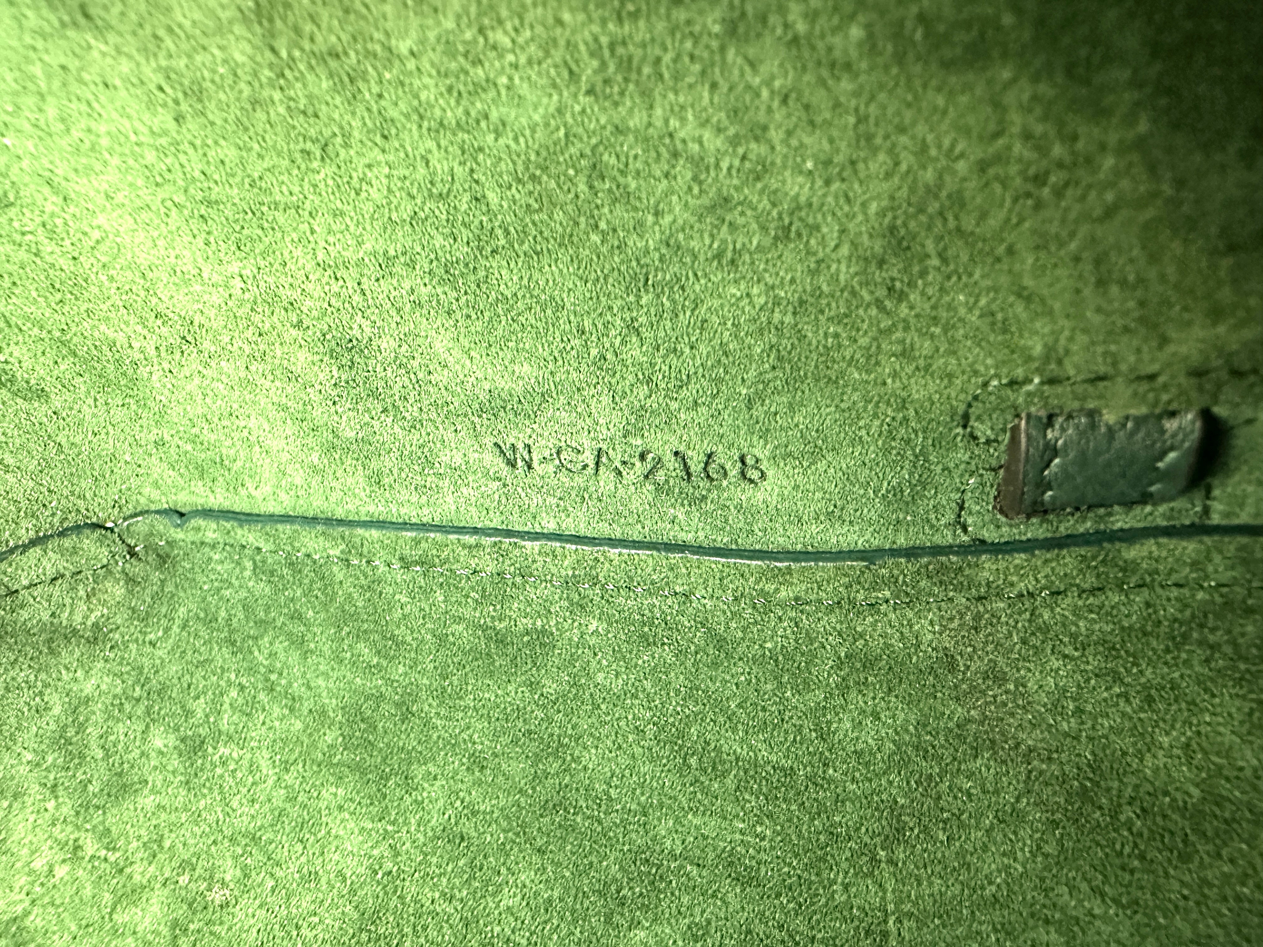 Celine Dark Green Leather Belt Handle Bag CE156