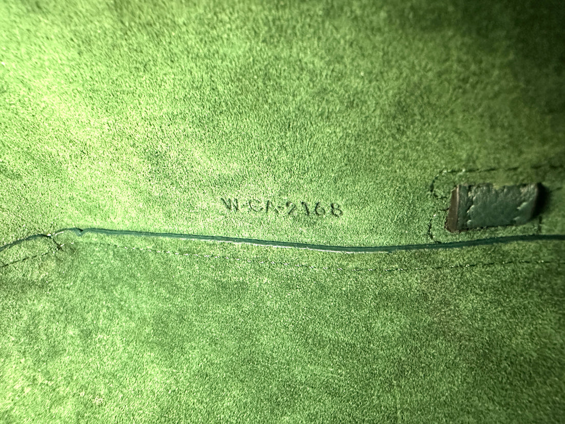 Celine Dark Green Leather Belt Handle Bag CE156