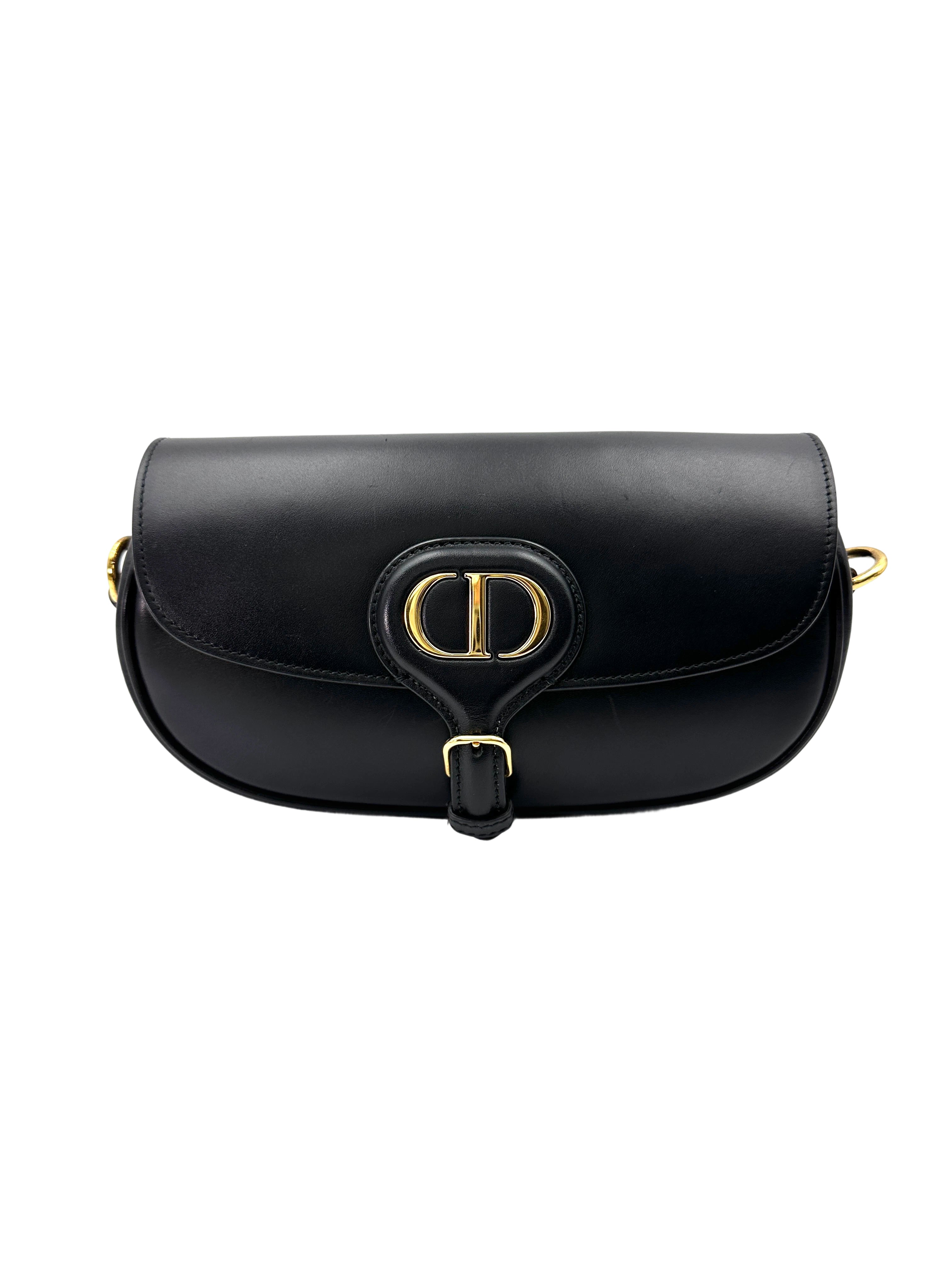 Christian Dior Bobby Black Smooth Leather Shoulder Bag DR700