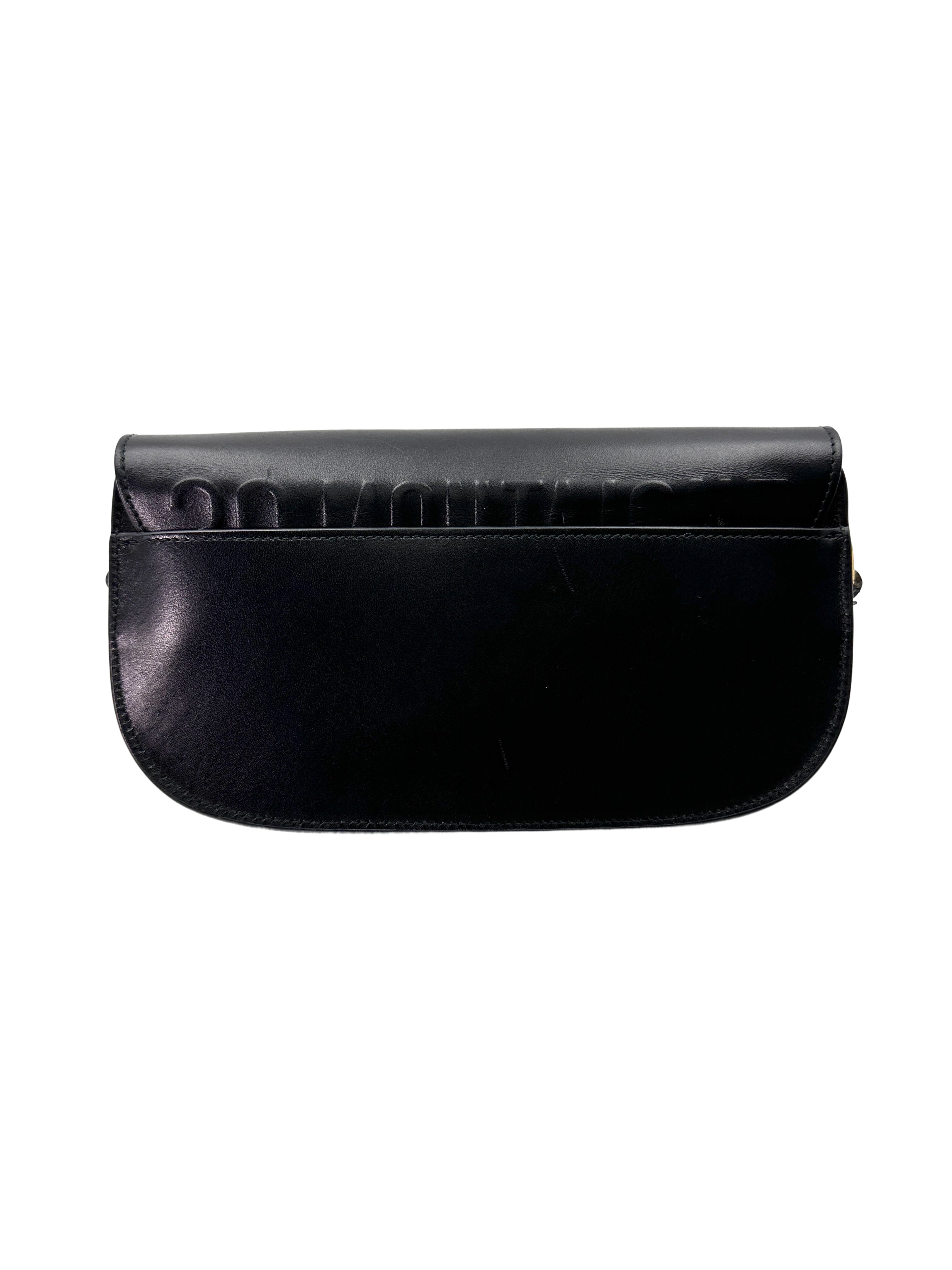 Christian Dior Bobby Black Smooth Leather Shoulder Bag DR700