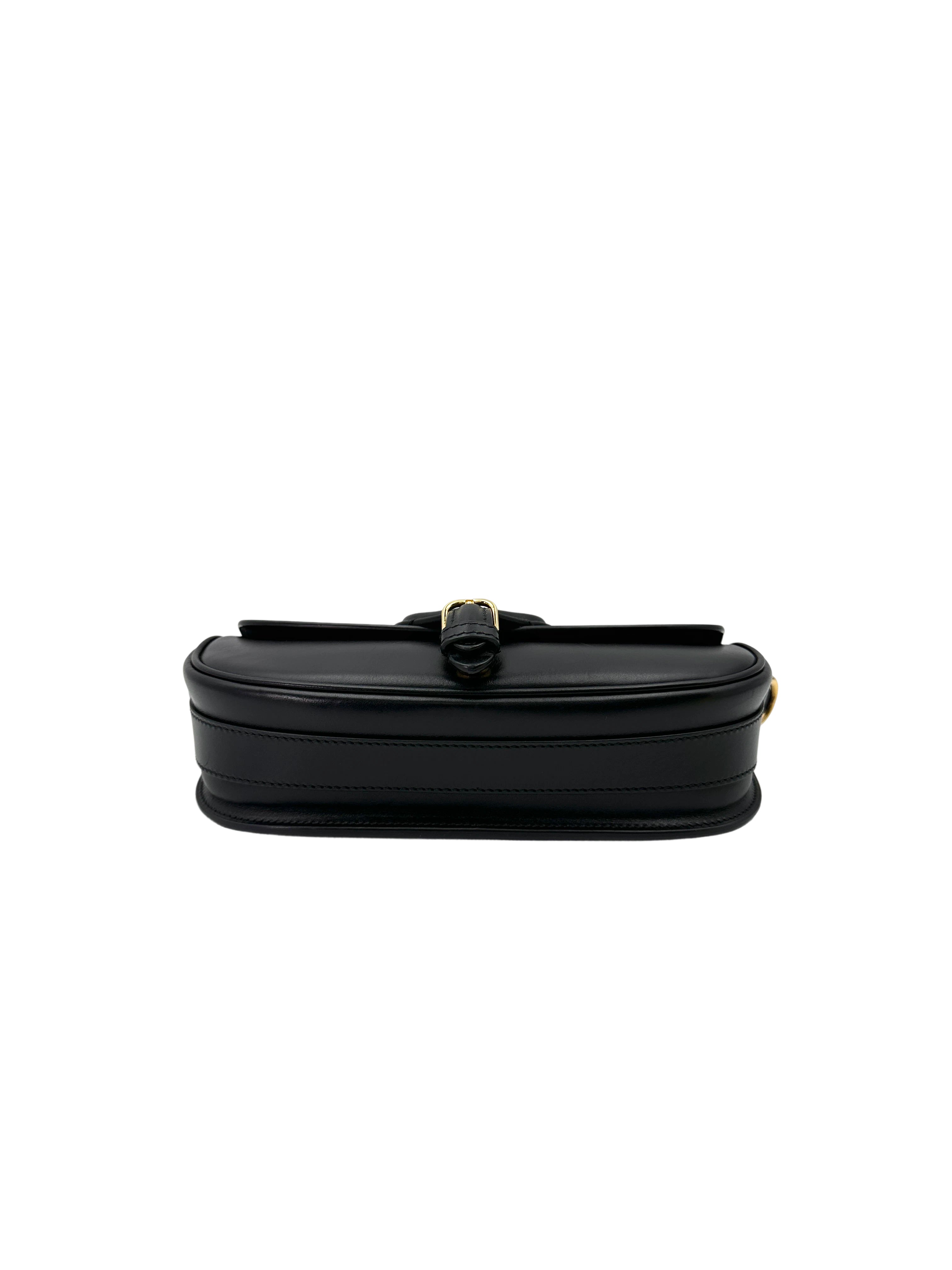 Christian Dior Bobby Black Smooth Leather Shoulder Bag DR700
