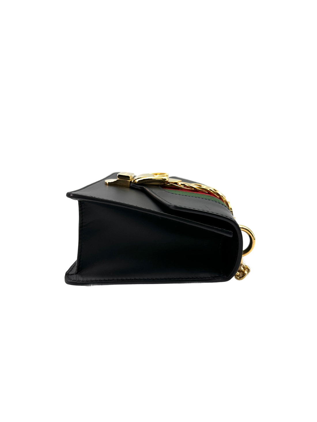 Gucci Sylvie Bee Star Black Leather Shoulder Bag GG891