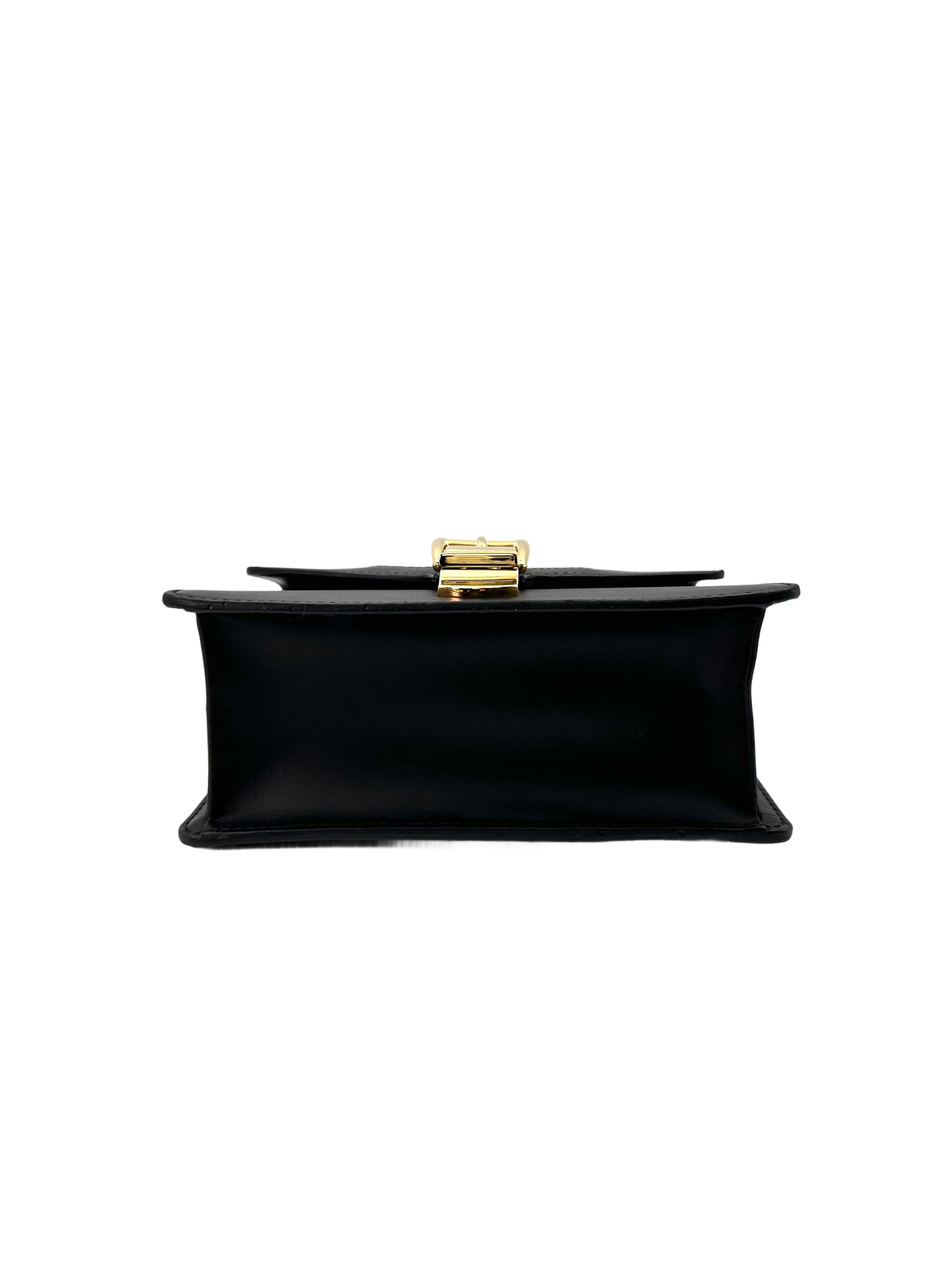 Gucci Sylvie Bee Star Black Leather Shoulder Bag GG891