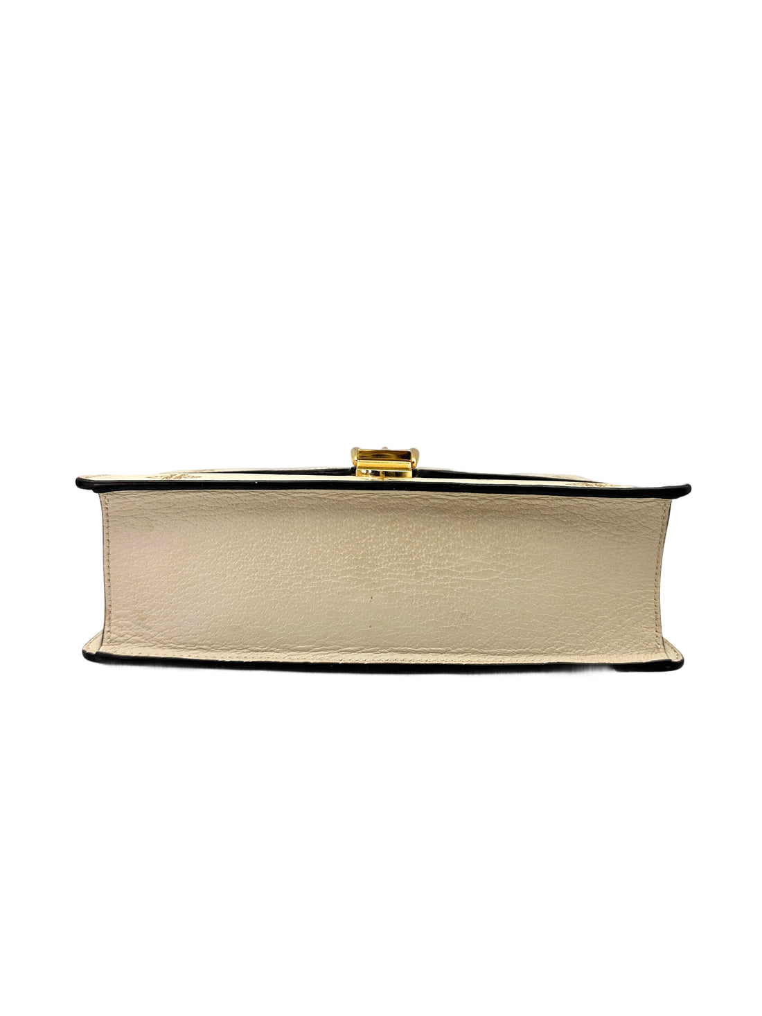 Gucci Sylvie Bee Star White Leather Shoulder Bag GG882