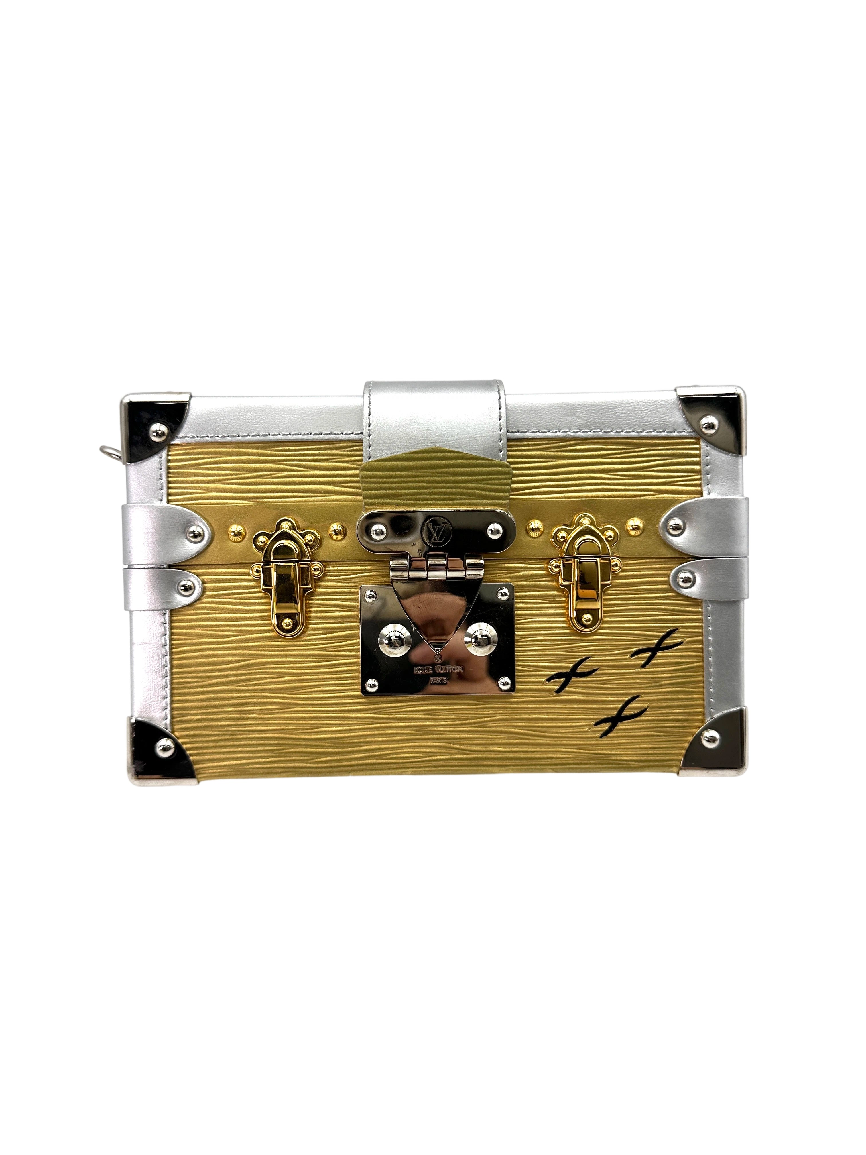 Louis Vuitton Petite Malle Metallic Gold/Silver Epi Leather Shoulder Bag LV2535