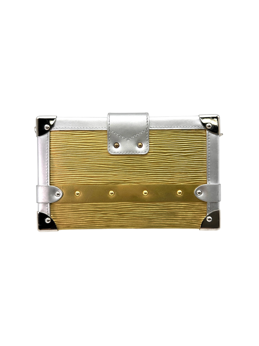 Louis Vuitton Petite Malle Metallic Gold/Silver Epi Leather Shoulder Bag LV2535