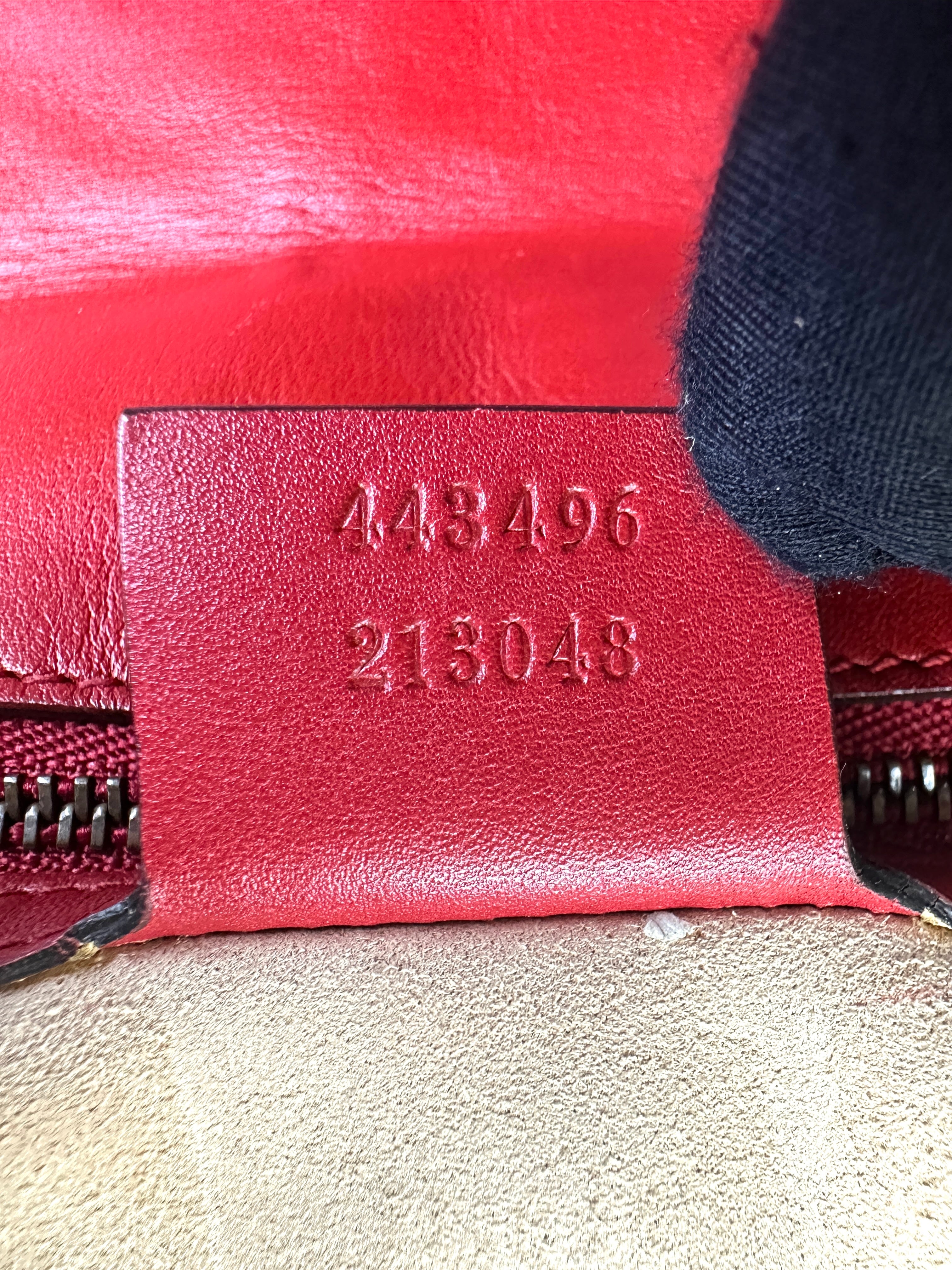 Gucci GG Marmont Red Chevron Quilted Leather Chain Shoulder Bag GG880
