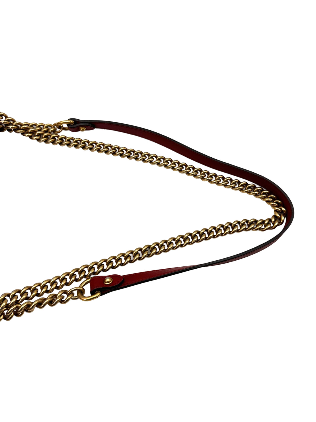 Gucci GG Marmont Red Chevron Quilted Leather Chain Shoulder Bag GG880