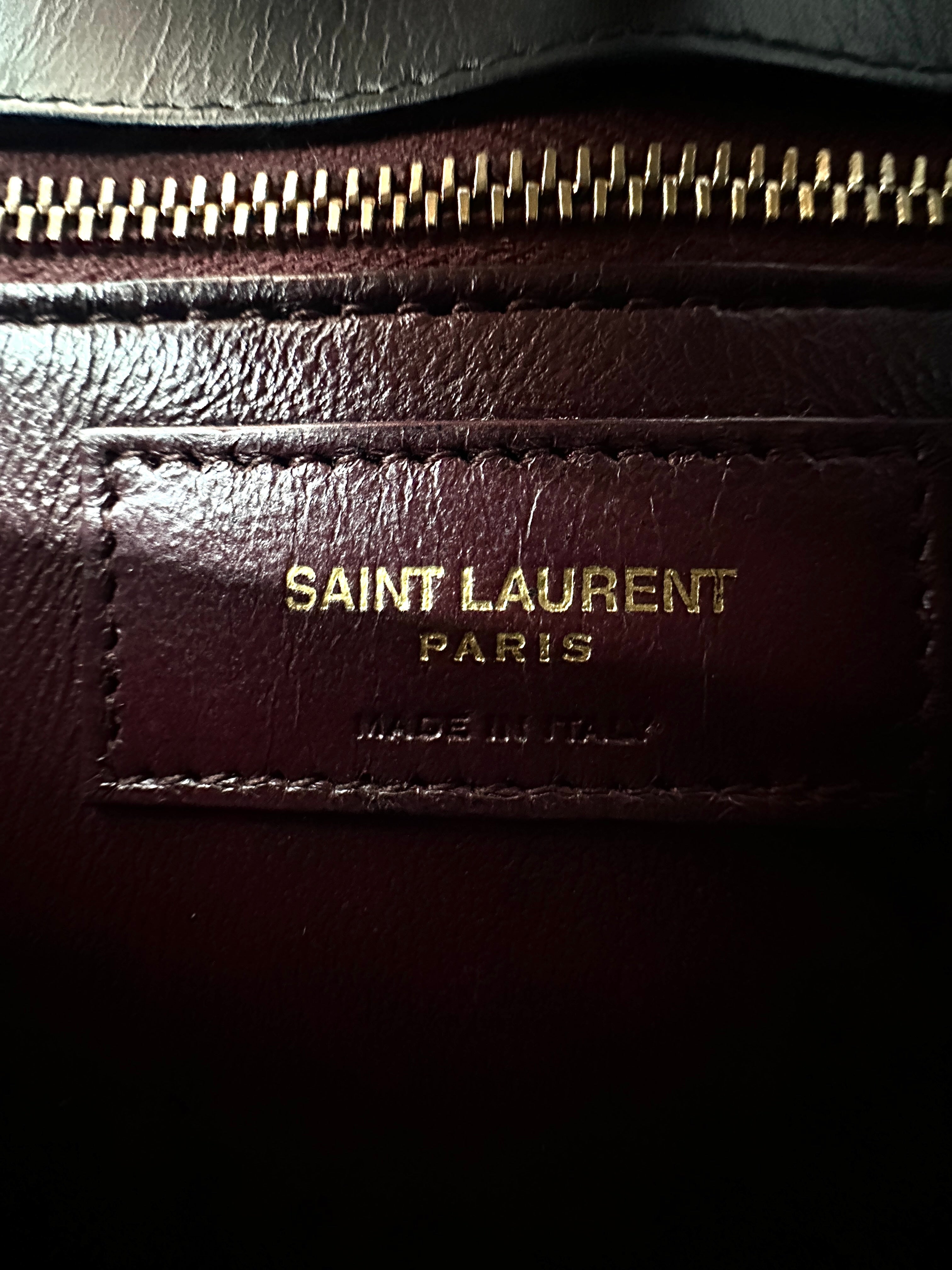 Saint Laurent Cassandra Black Smooth Leather Flap Bag With Gold Hardware SL196