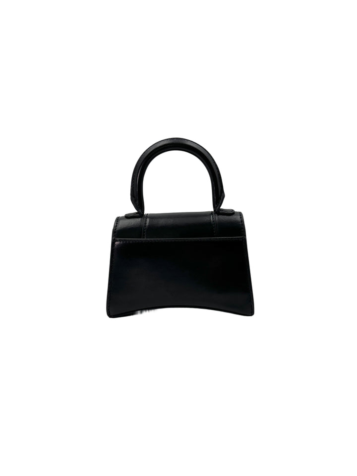 Balenciaga Hourglass Black Leather Mini Shoulder Bag BB66