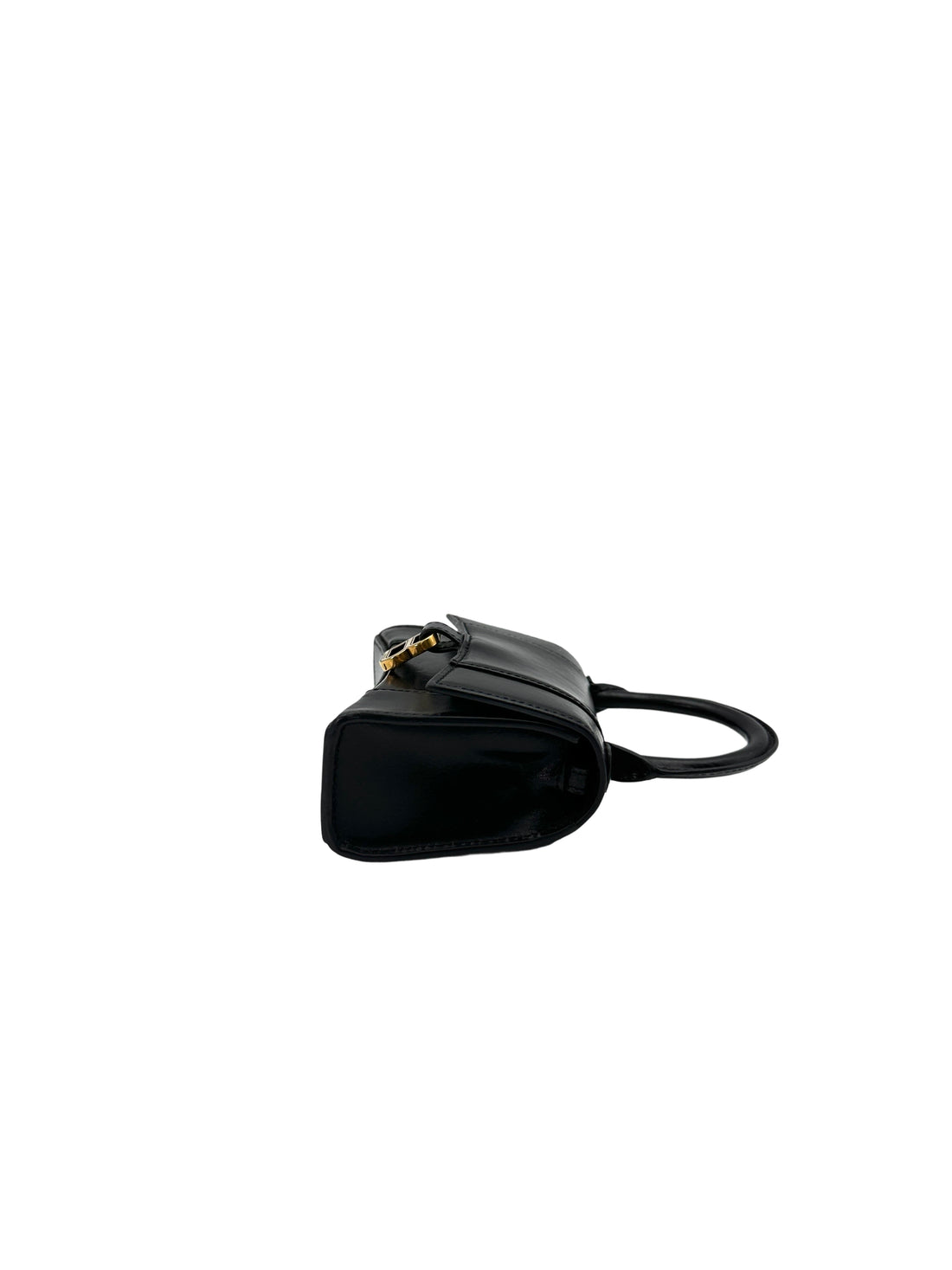 Balenciaga Hourglass Black Leather Mini Shoulder Bag BB66