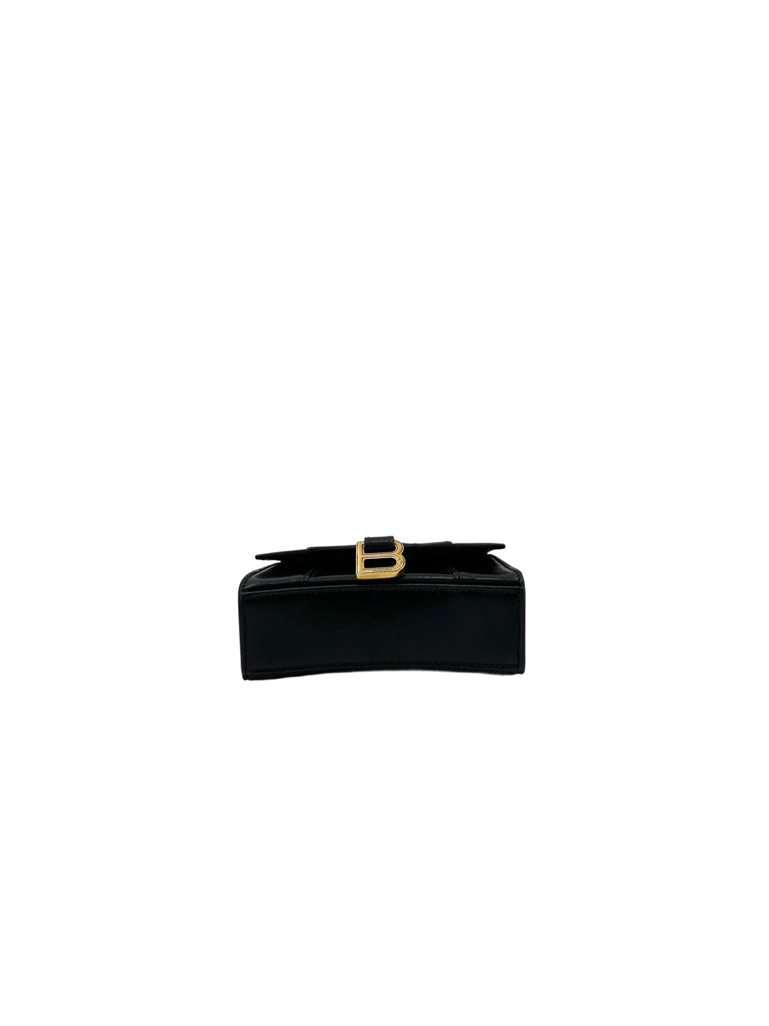 Balenciaga Hourglass Black Leather Mini Shoulder Bag BB66
