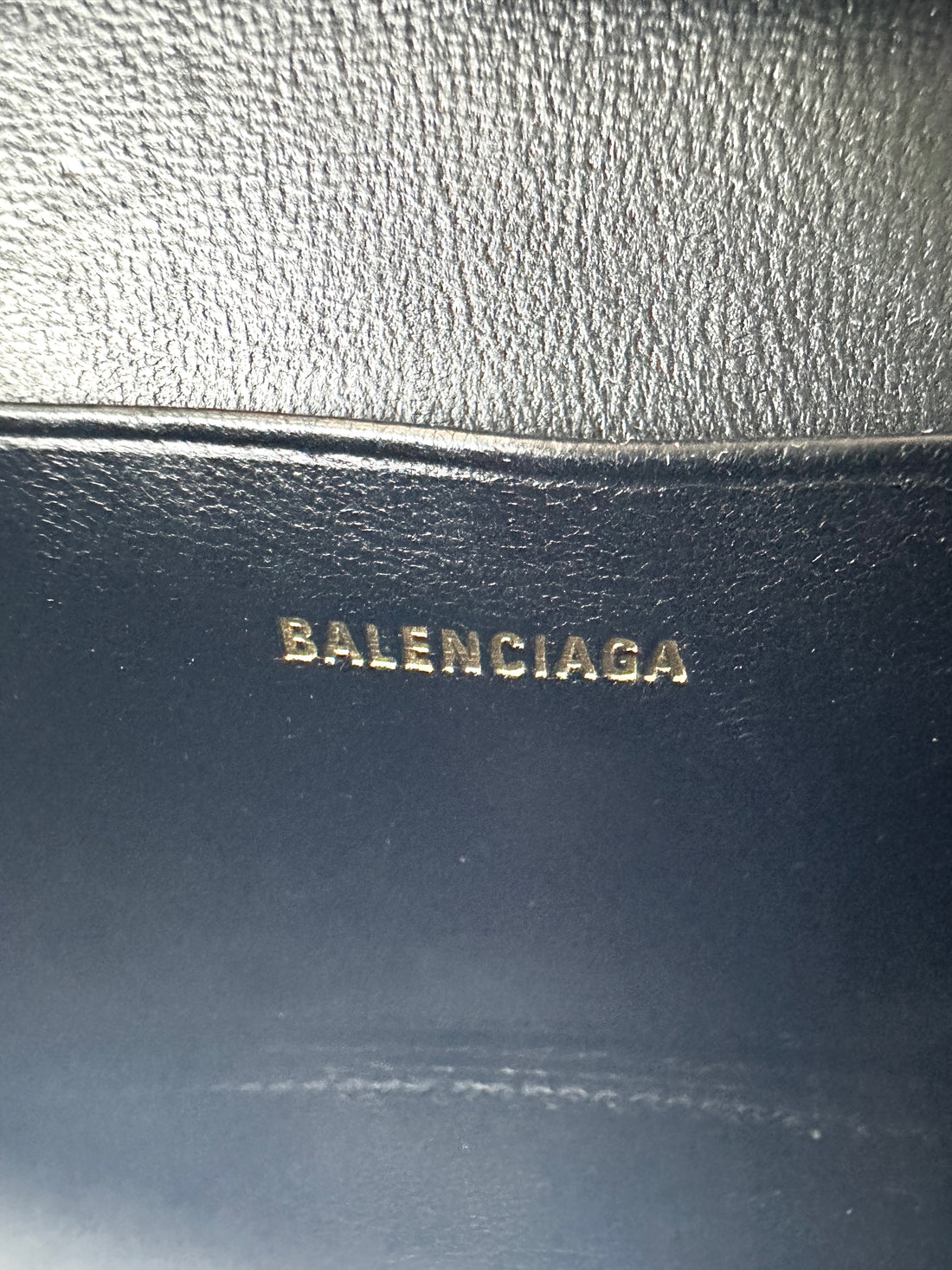 Balenciaga Hourglass Black Leather Mini Shoulder Bag BB66