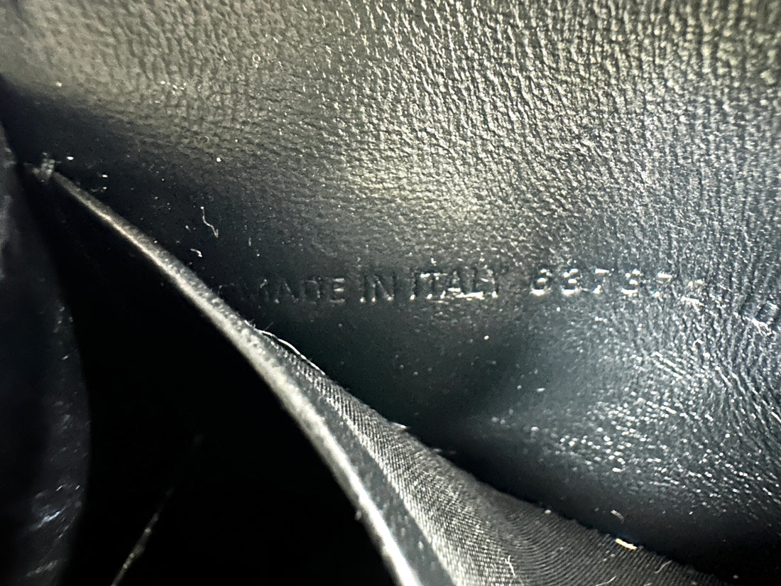 Balenciaga Hourglass Black Leather Mini Shoulder Bag BB66