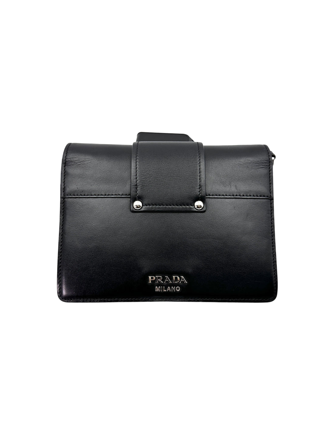 Prada Plex Ribbon Black/Pink Leather Shoulder Bag PR293
