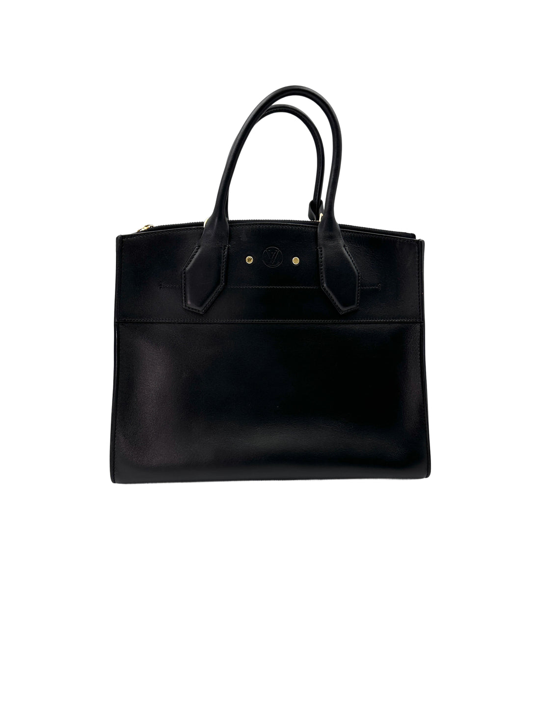 Louis Vuitton City Steamer Black Grained Leather Small Size Handle Bag LV2531