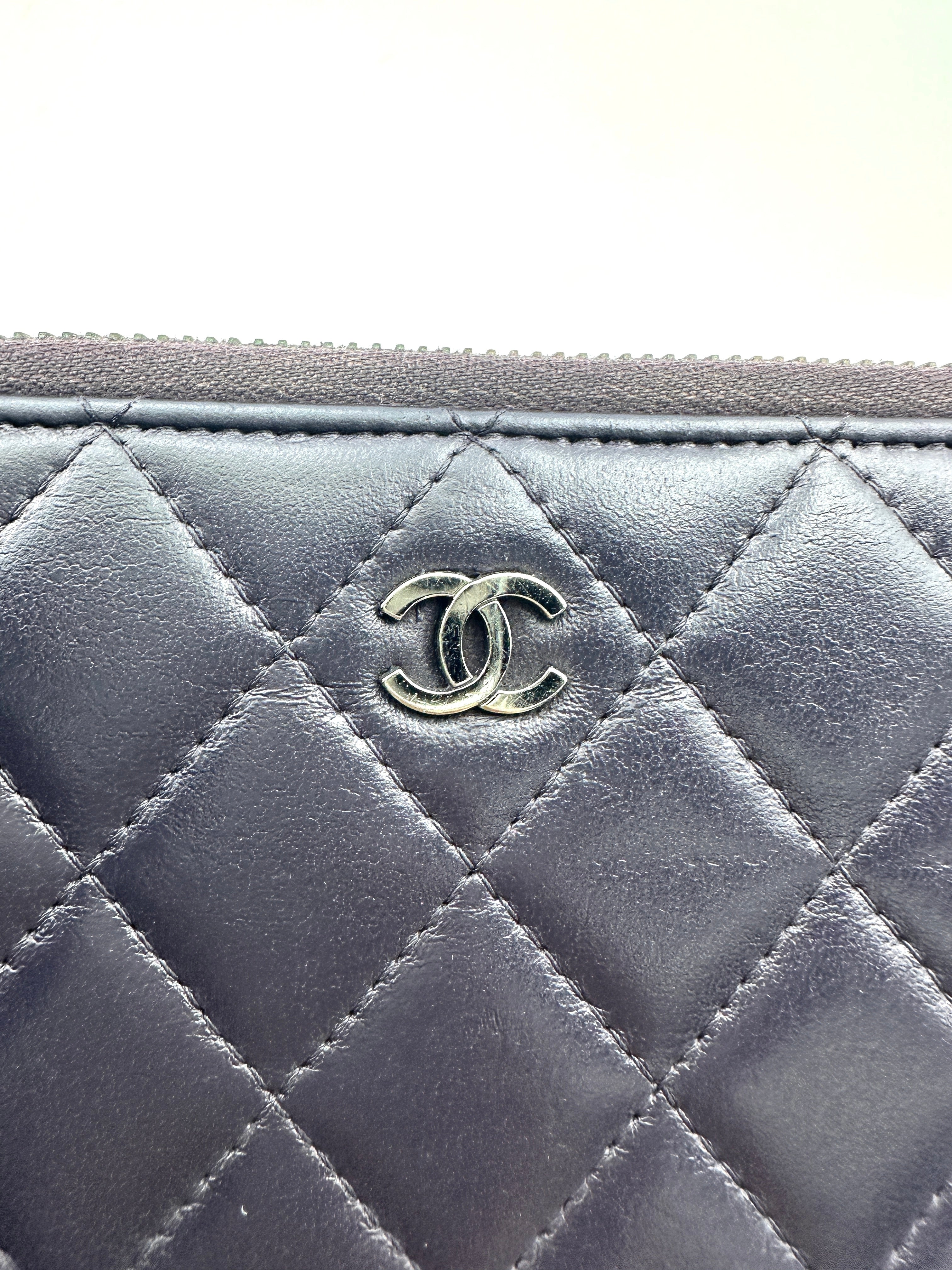 Chanel Black Quilted Leather Long Wallet(15***00) CC1848