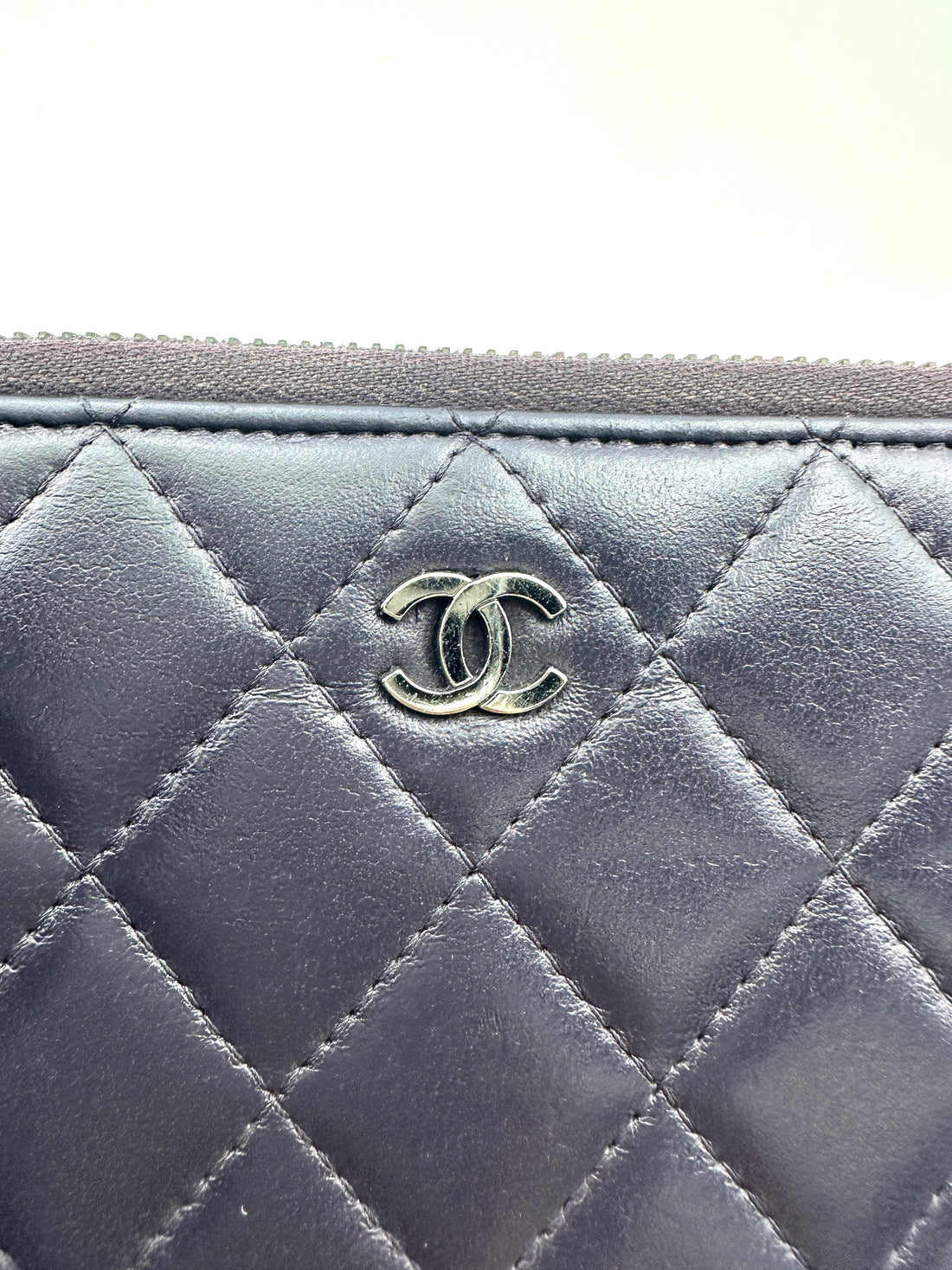 Chanel Black Quilted Leather Long Wallet(15***00) CC1848
