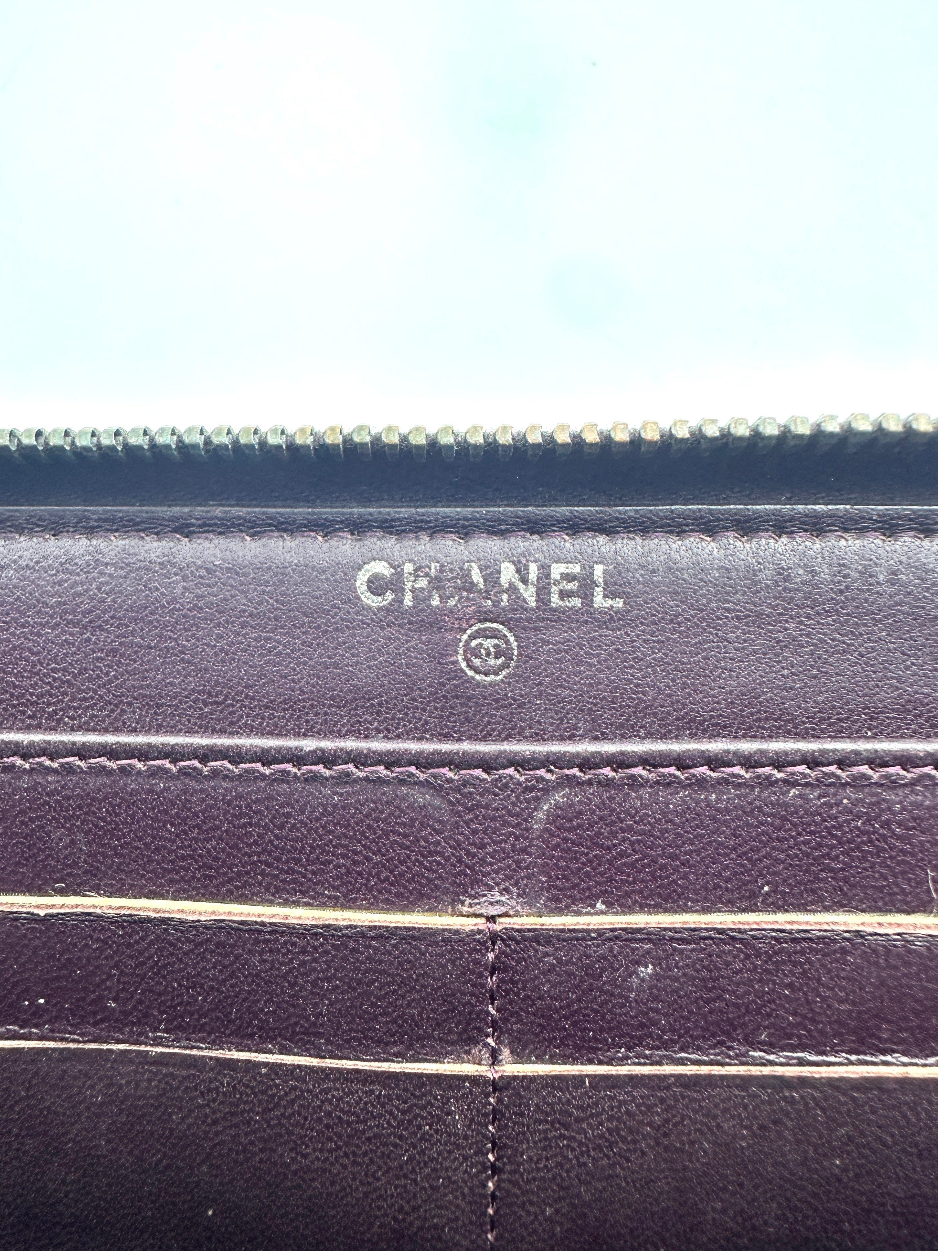 Chanel Black Quilted Leather Long Wallet(15***00) CC1848