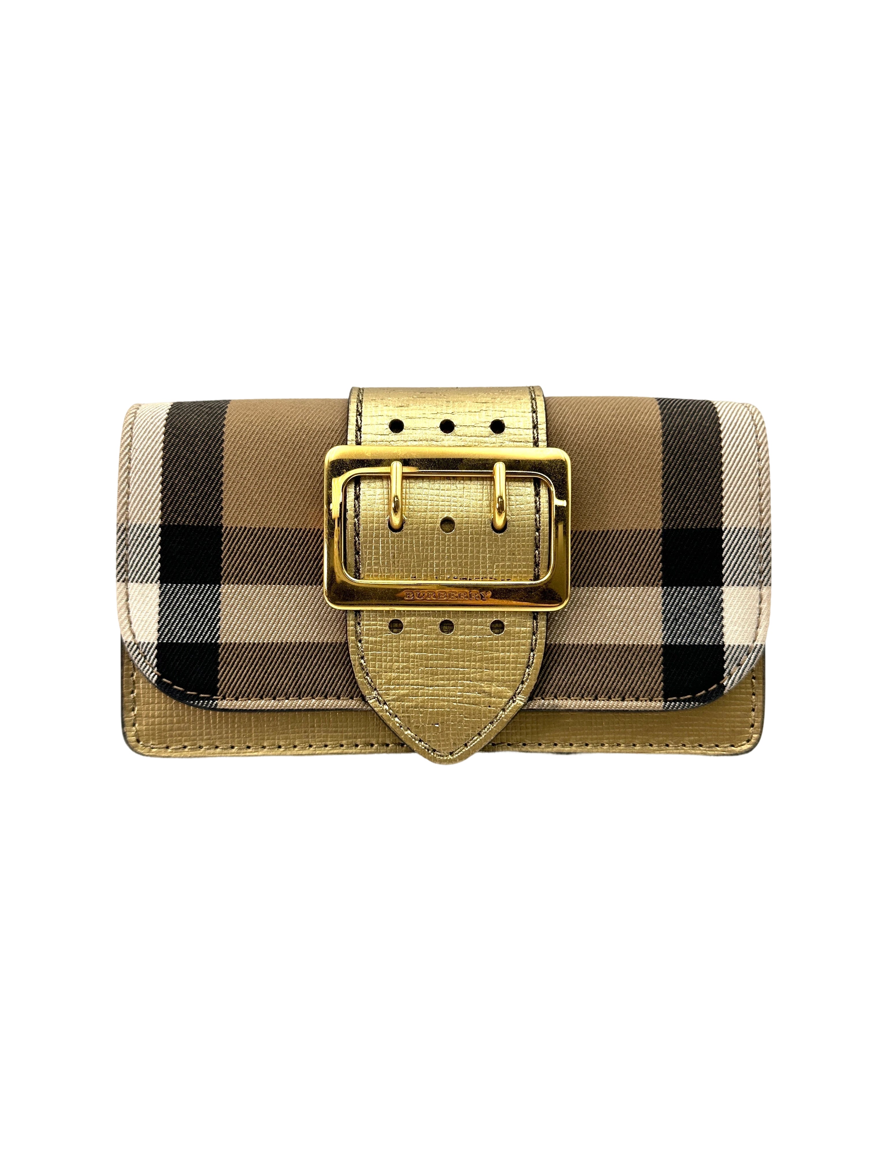 Burberry The Buckle House Check Flap Bag BR47