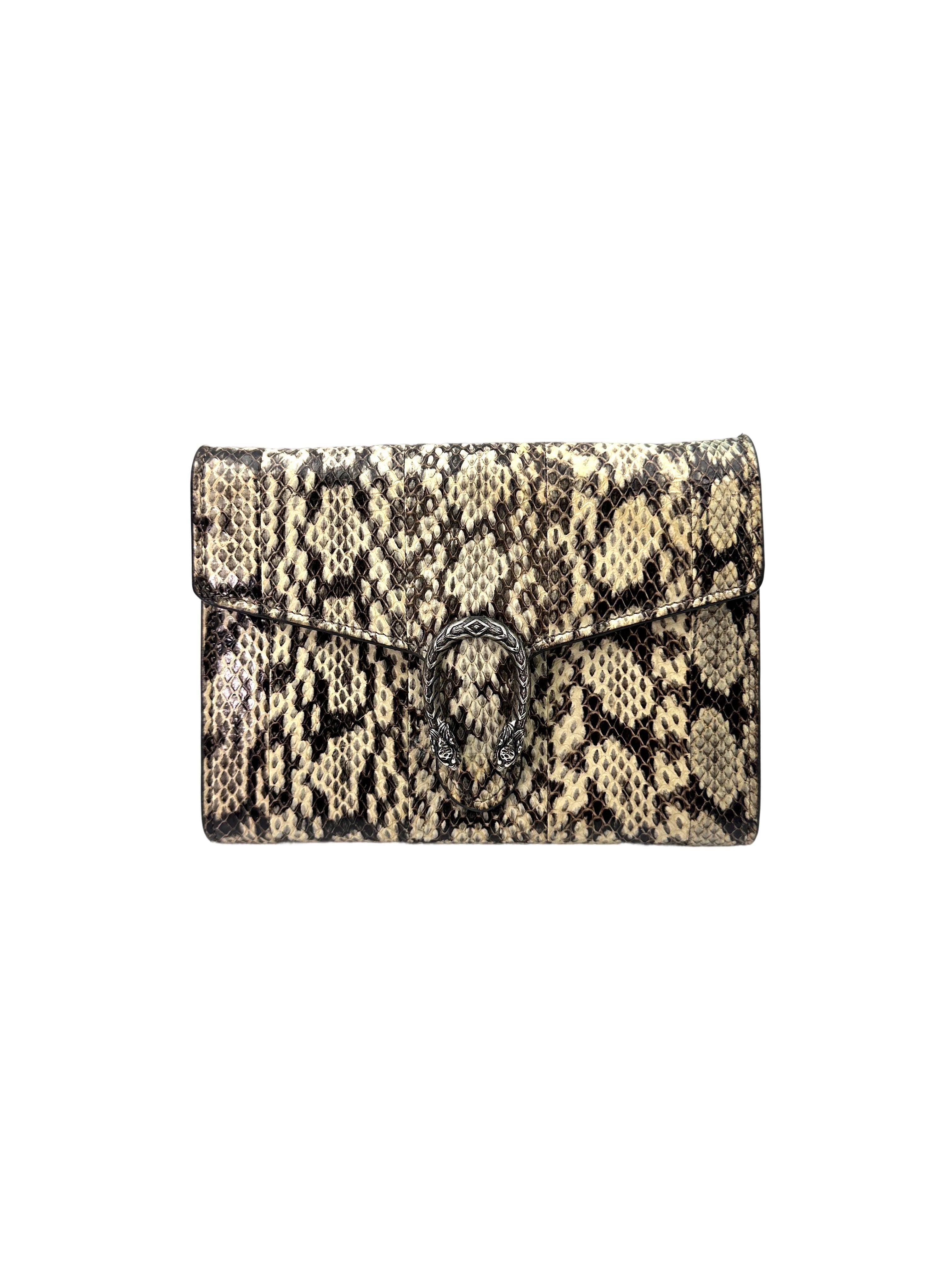 Gucci Dionysus Python Leather Wallet On Chain IRIS184