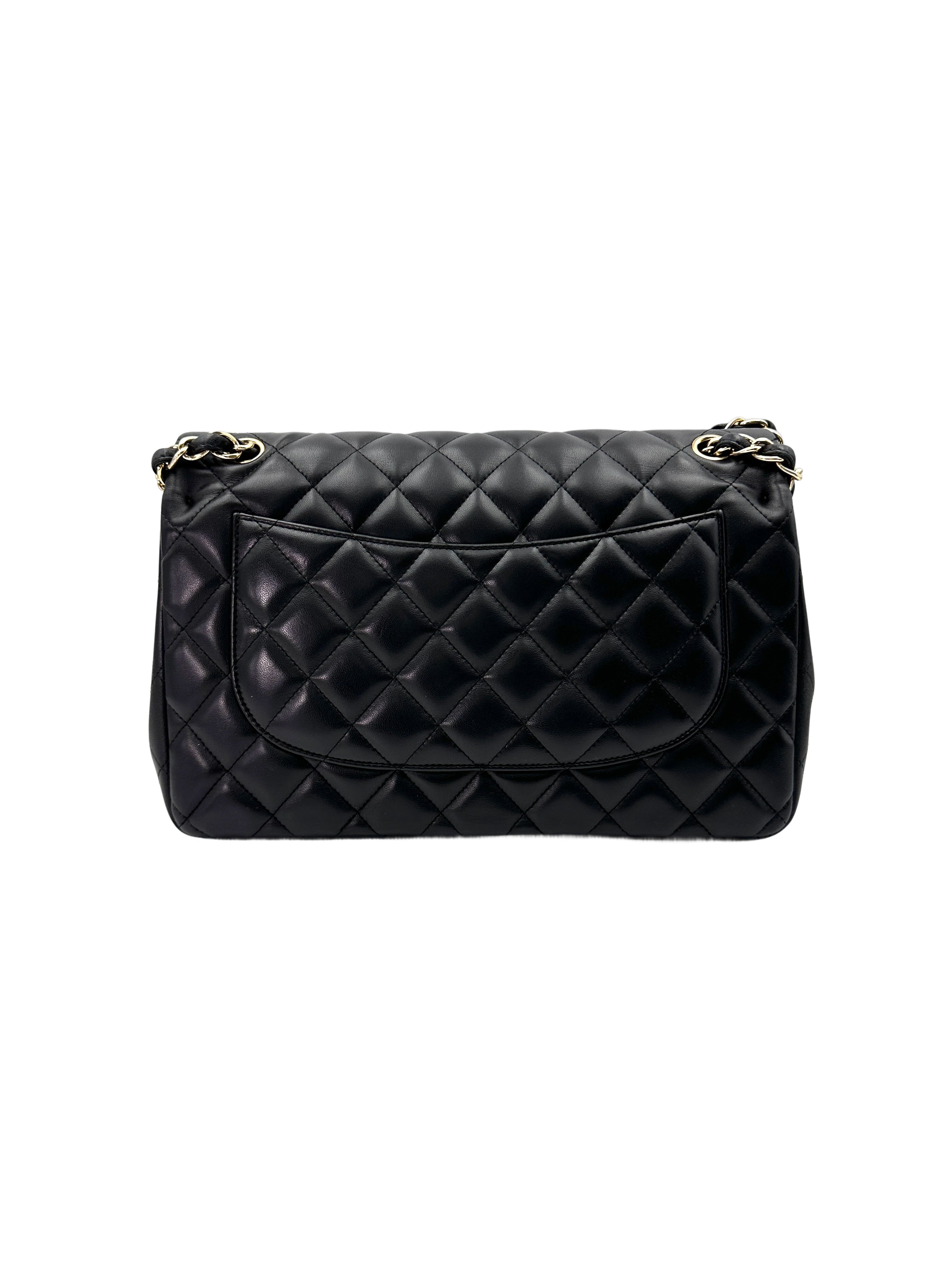 Chanel Classic Flap Black Quilted Patent Lambskin Large Size Flap Bag With Gold Buckle(16***34) CC1847