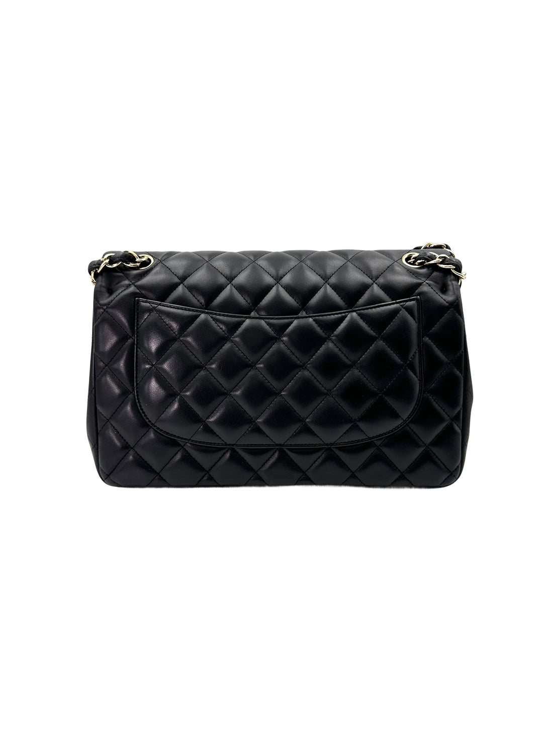Chanel Classic Flap Black Quilted Patent Lambskin Large Size Flap Bag With Gold Buckle(16***34) CC1847