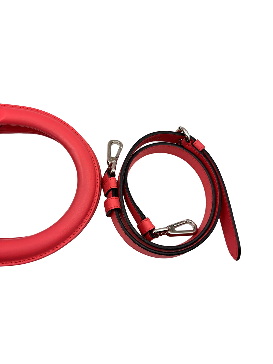 Christian Dior Diorissimo Red Leather Top Handle Bag With Pouch DR701