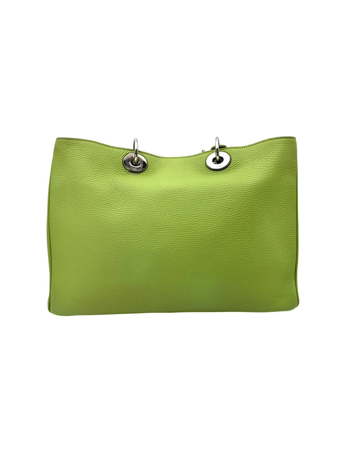 Christian Dior Diorissimo Green Leather Top Handle Bag With Pouch DR707