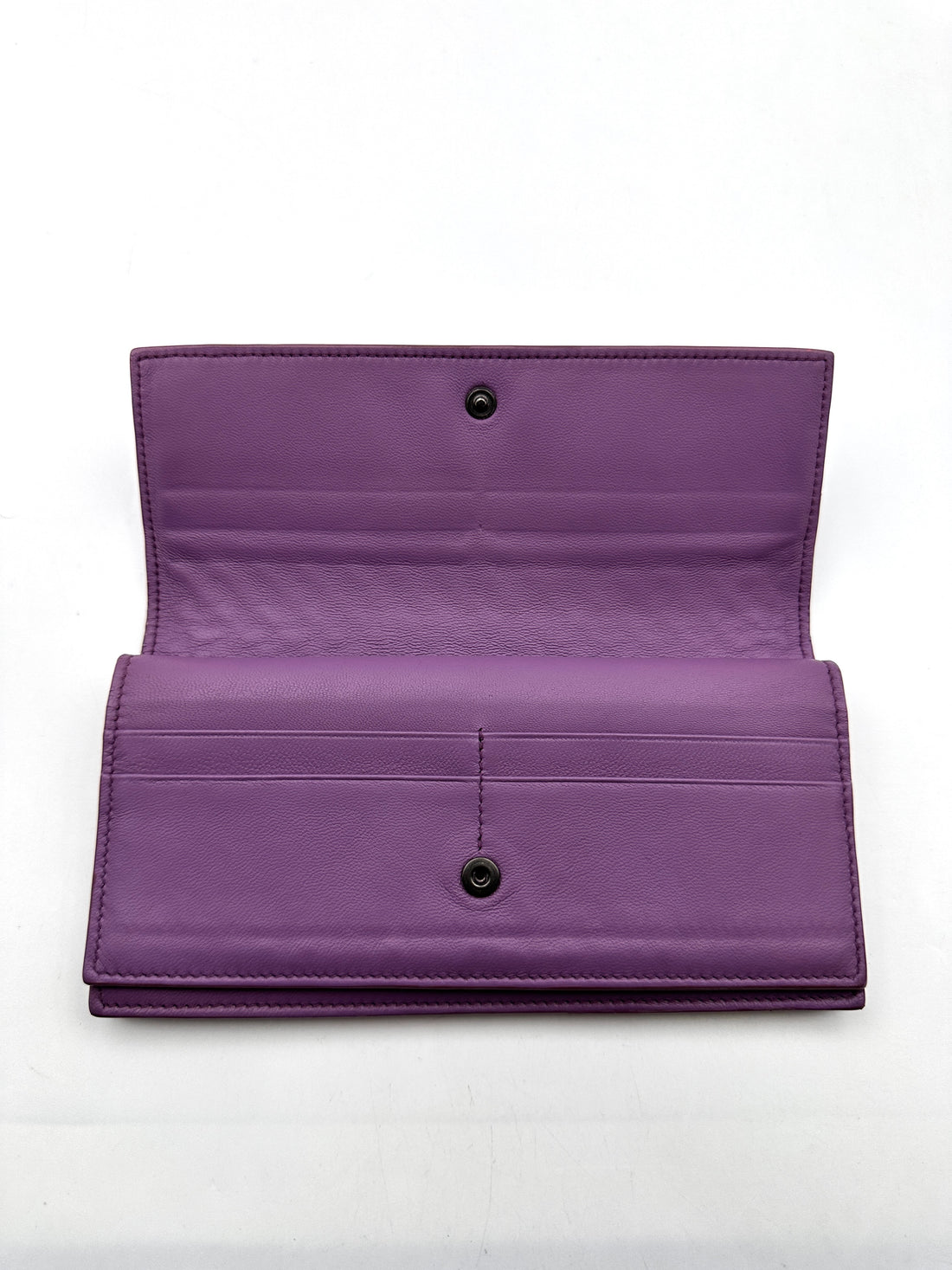Bottega Veneta Purple Intrecciato Long Wallet BV126
