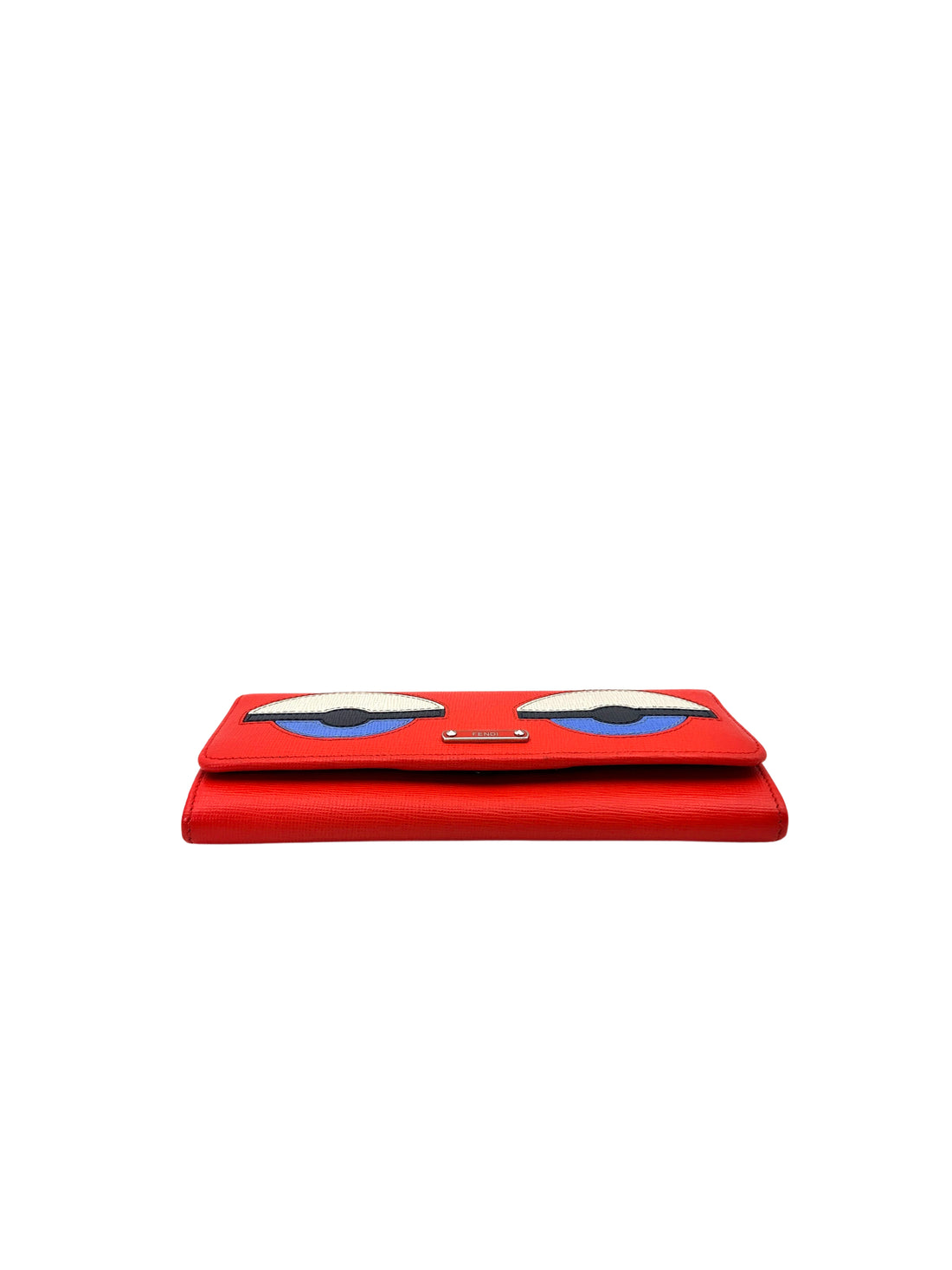 Fendi Monster Eyes Red Leather Long Wallet FF97