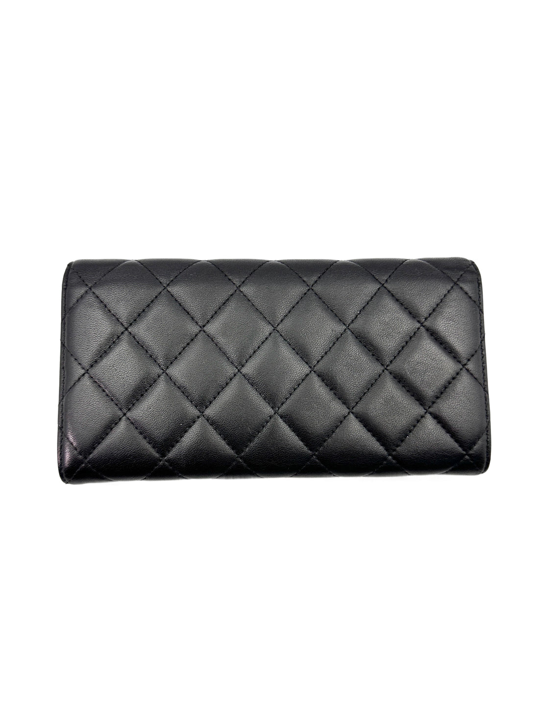 Chanel Black Quilted Leather Long Wallet CC1849