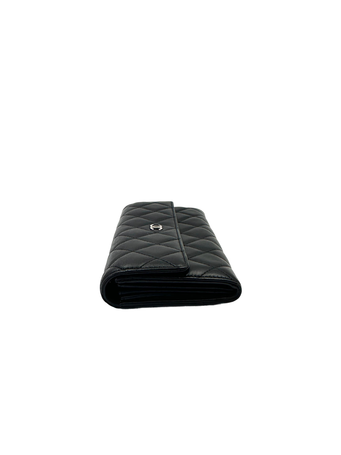 Chanel Black Quilted Leather Long Wallet CC1849
