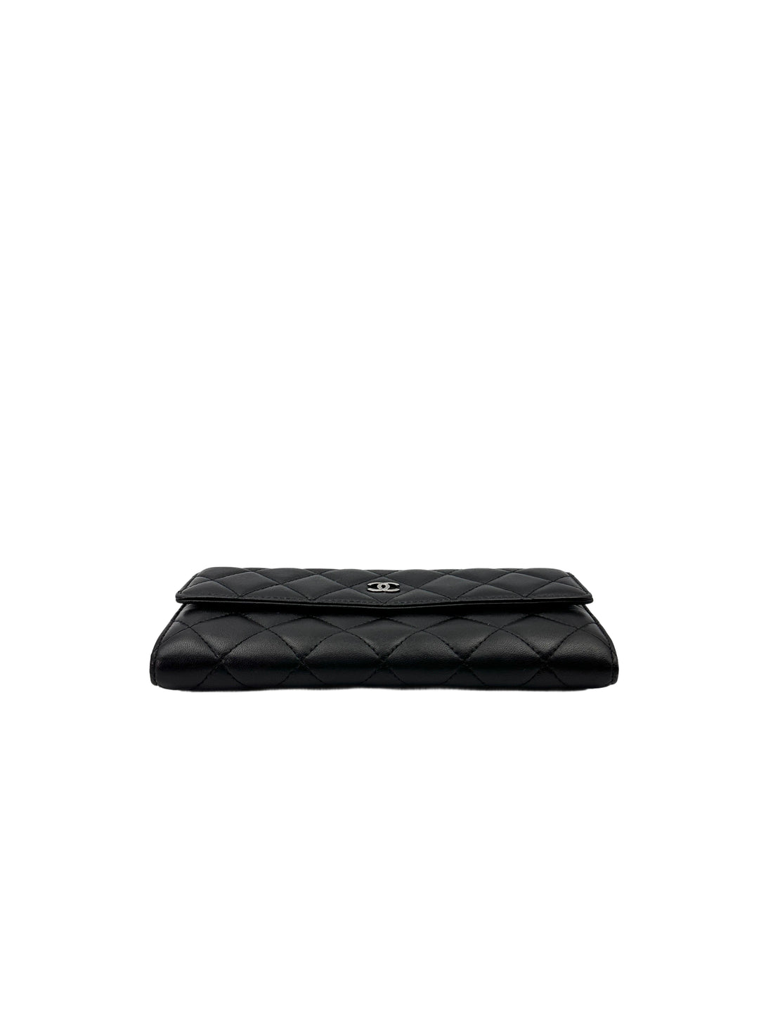 Chanel Black Quilted Leather Long Wallet CC1849