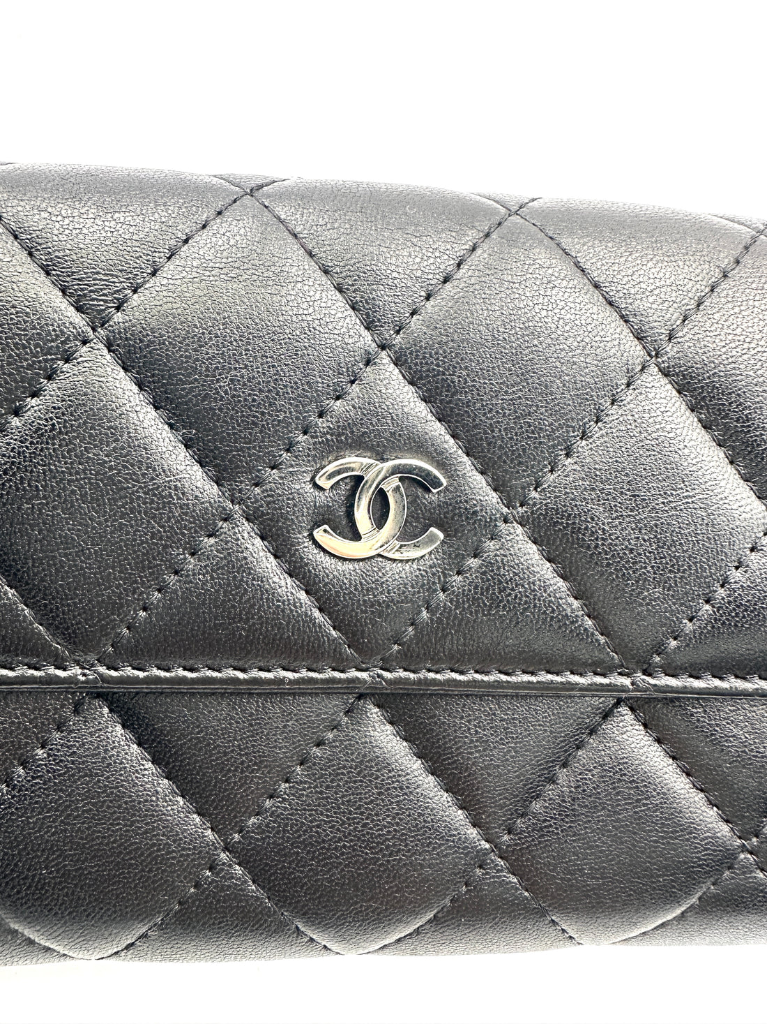 Chanel Black Quilted Leather Long Wallet CC1849