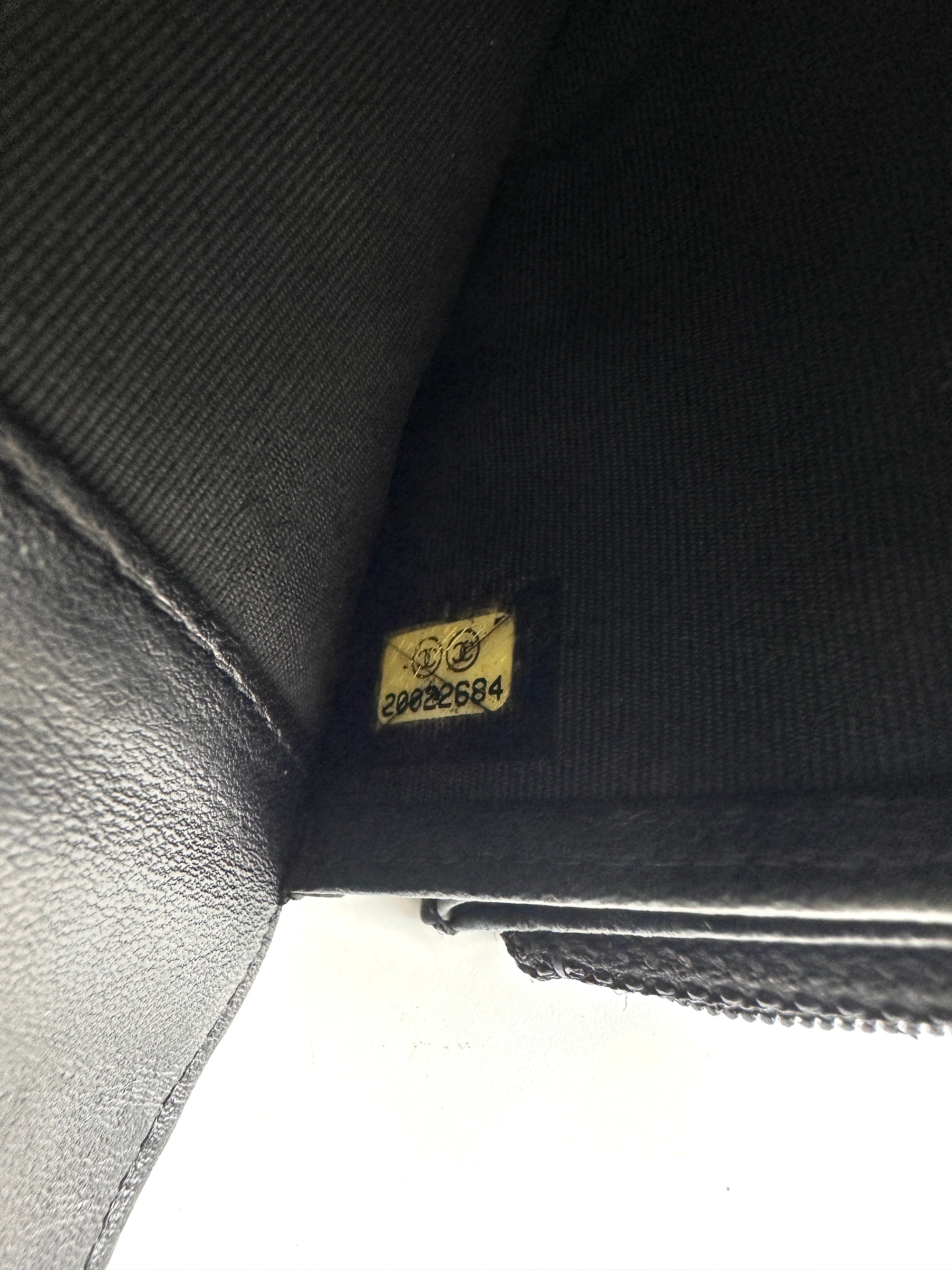 Chanel Black Quilted Leather Long Wallet CC1849