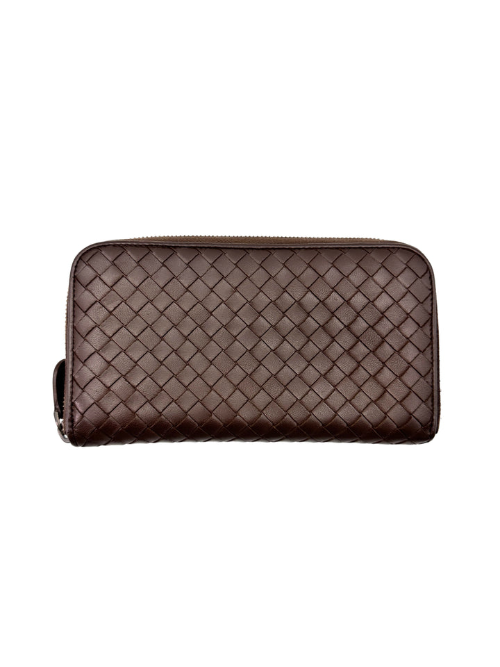 Bottega Veneta Brown Intrecciato Long Wallet BV127