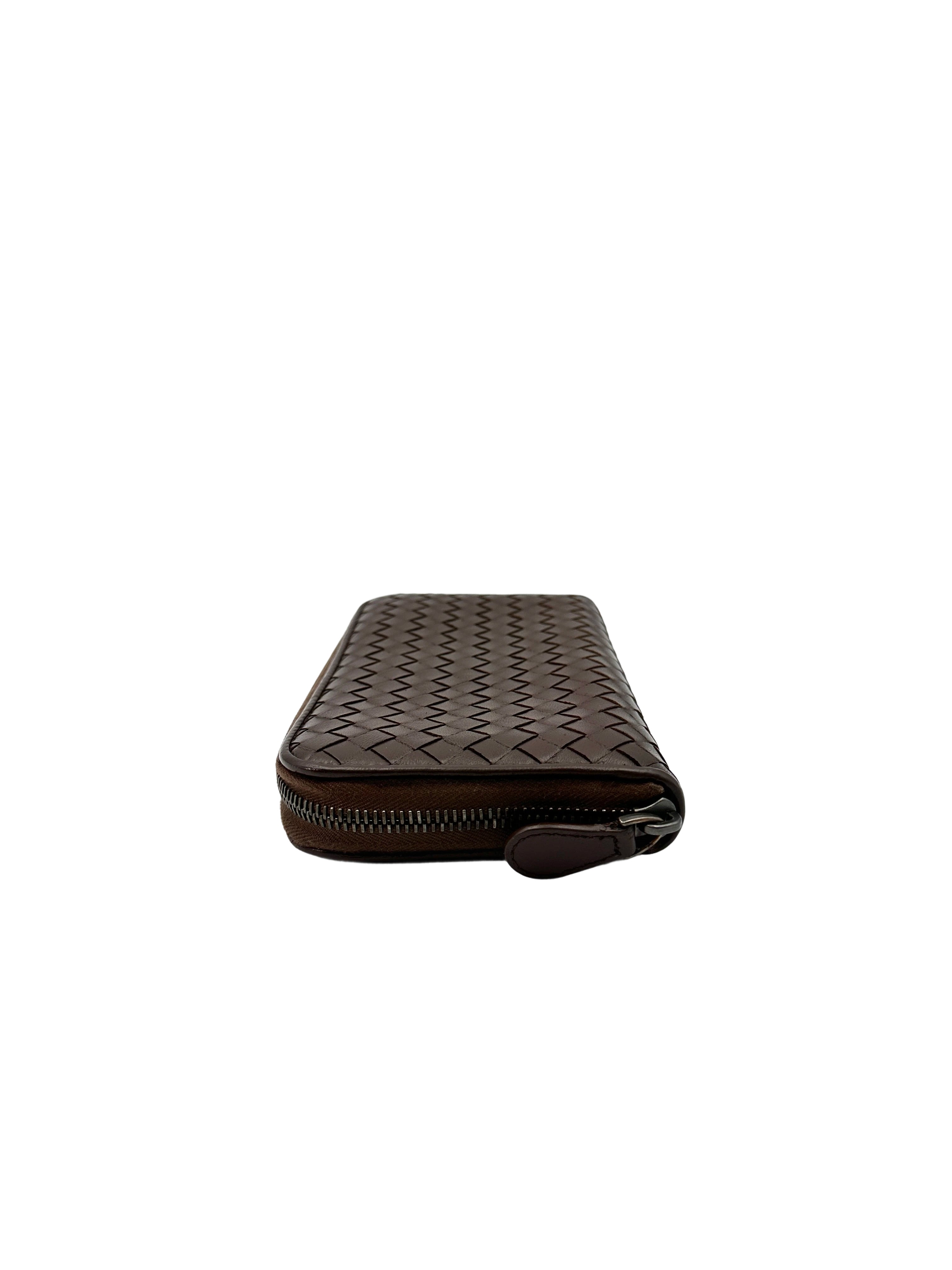 Bottega Veneta Brown Intrecciato Long Wallet BV127