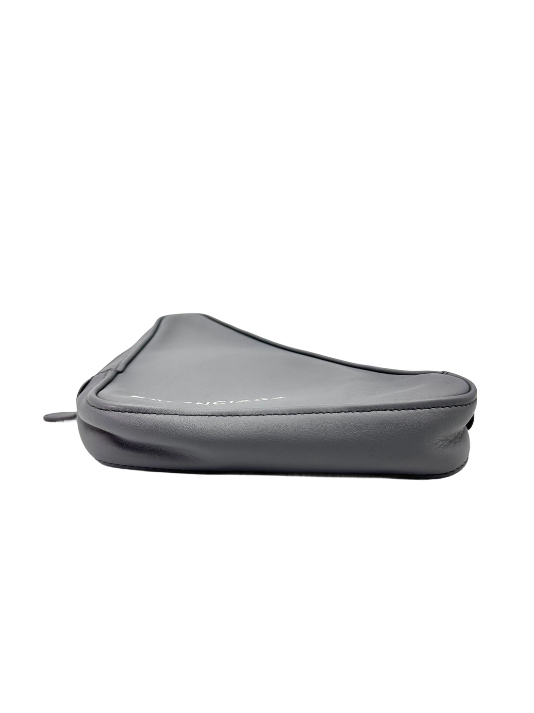 Balenciaga Triangle Grey Leather Pouch BB67
