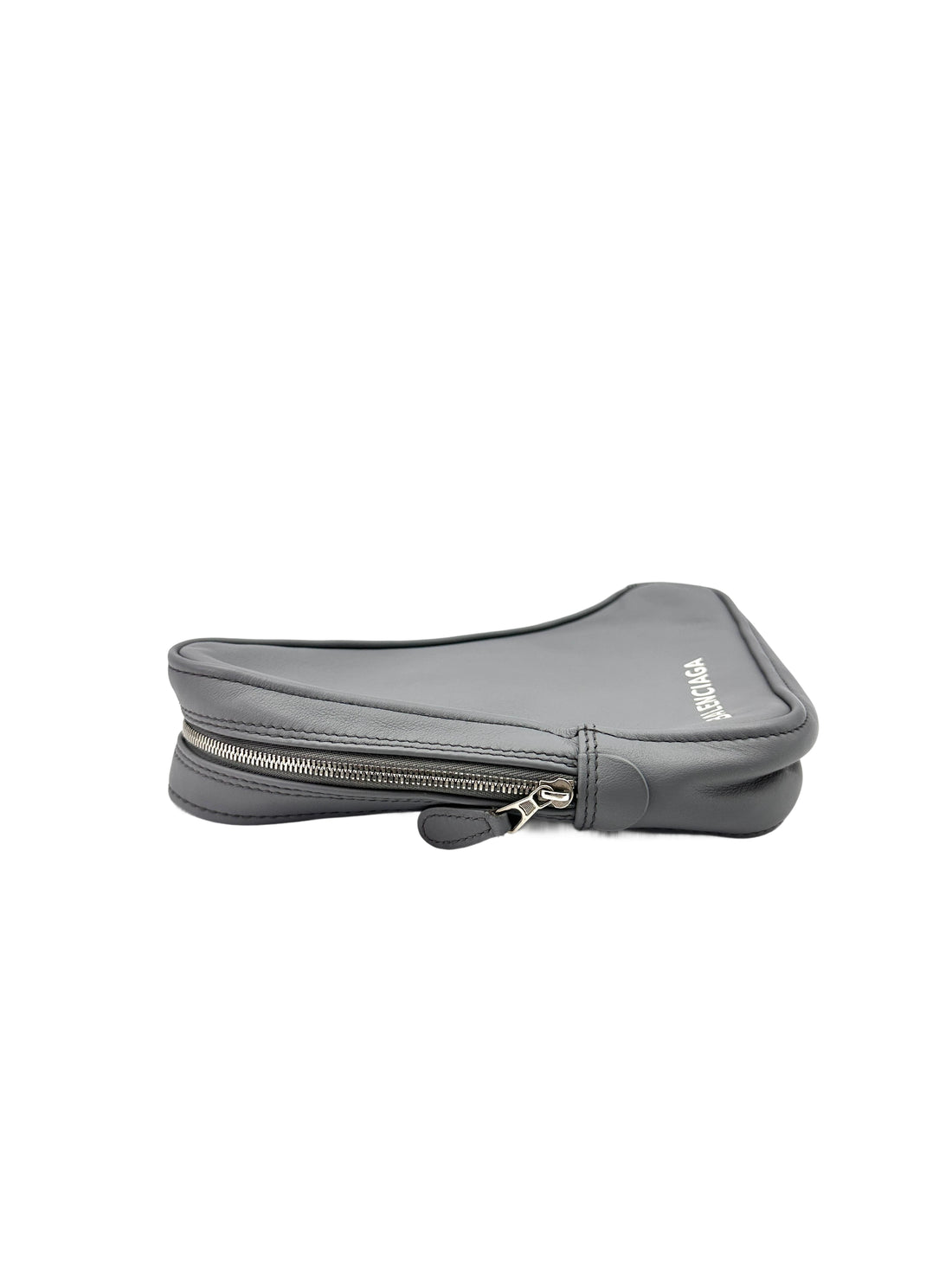 Balenciaga Triangle Grey Leather Pouch BB67